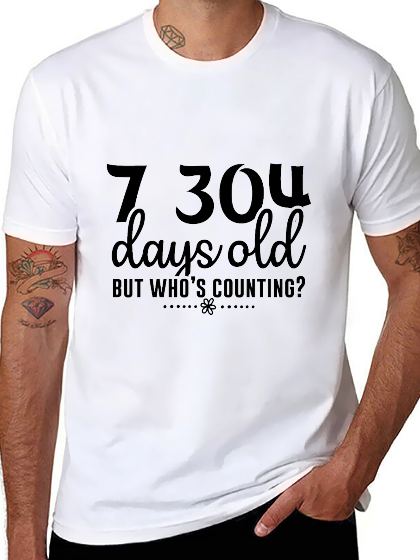 7304 Days Old T-Shirt: Funny Birthday Tee