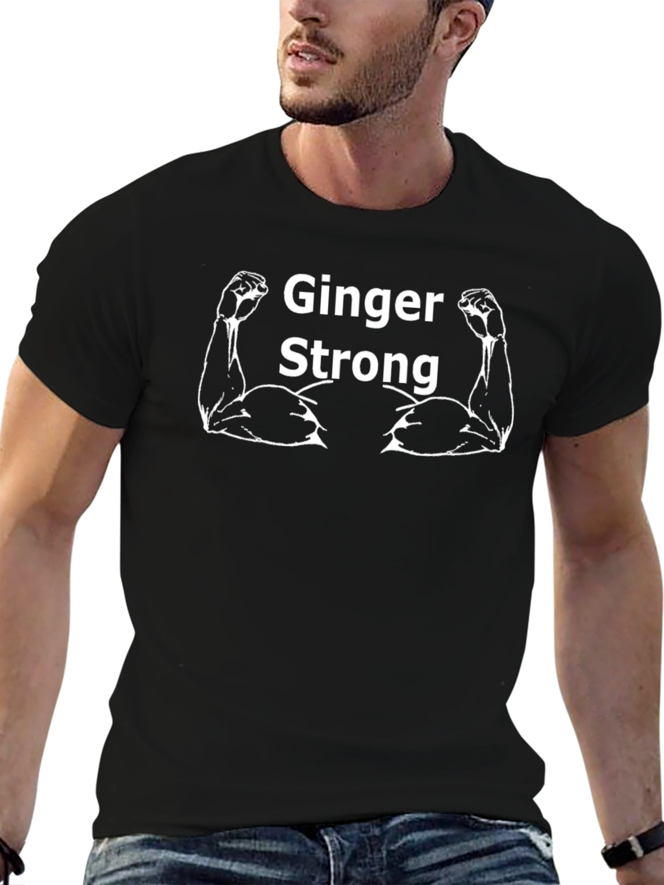 Ginger Strong Black Graphic Tee
