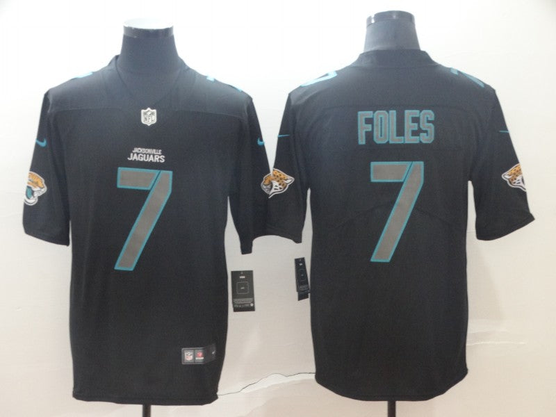 Men's Jacksonville Jaguars Nick Foles #7 Black Game Player Jerseys