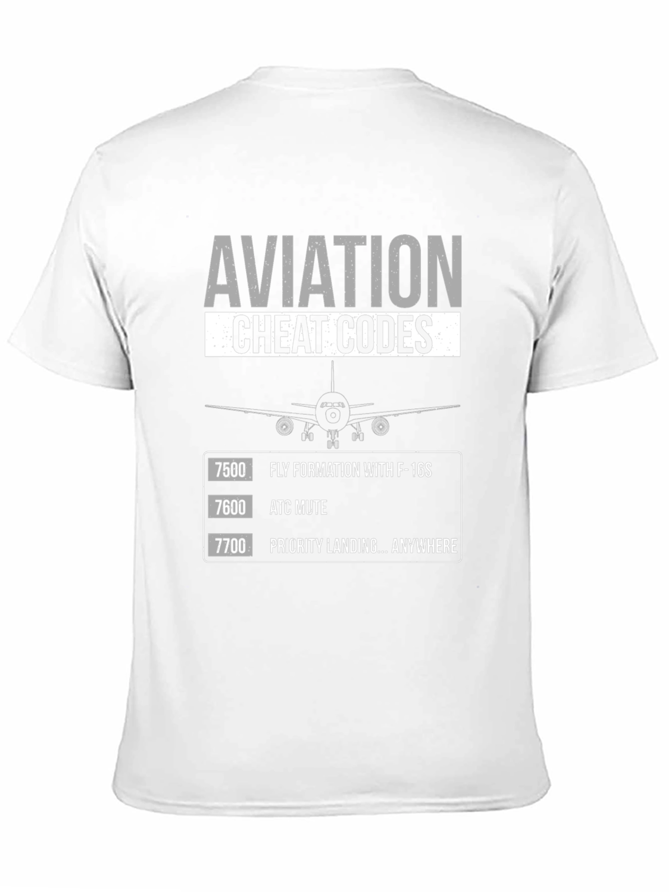 Aviation Cheat Codes Graphic T-Shirt - Pilot Humor