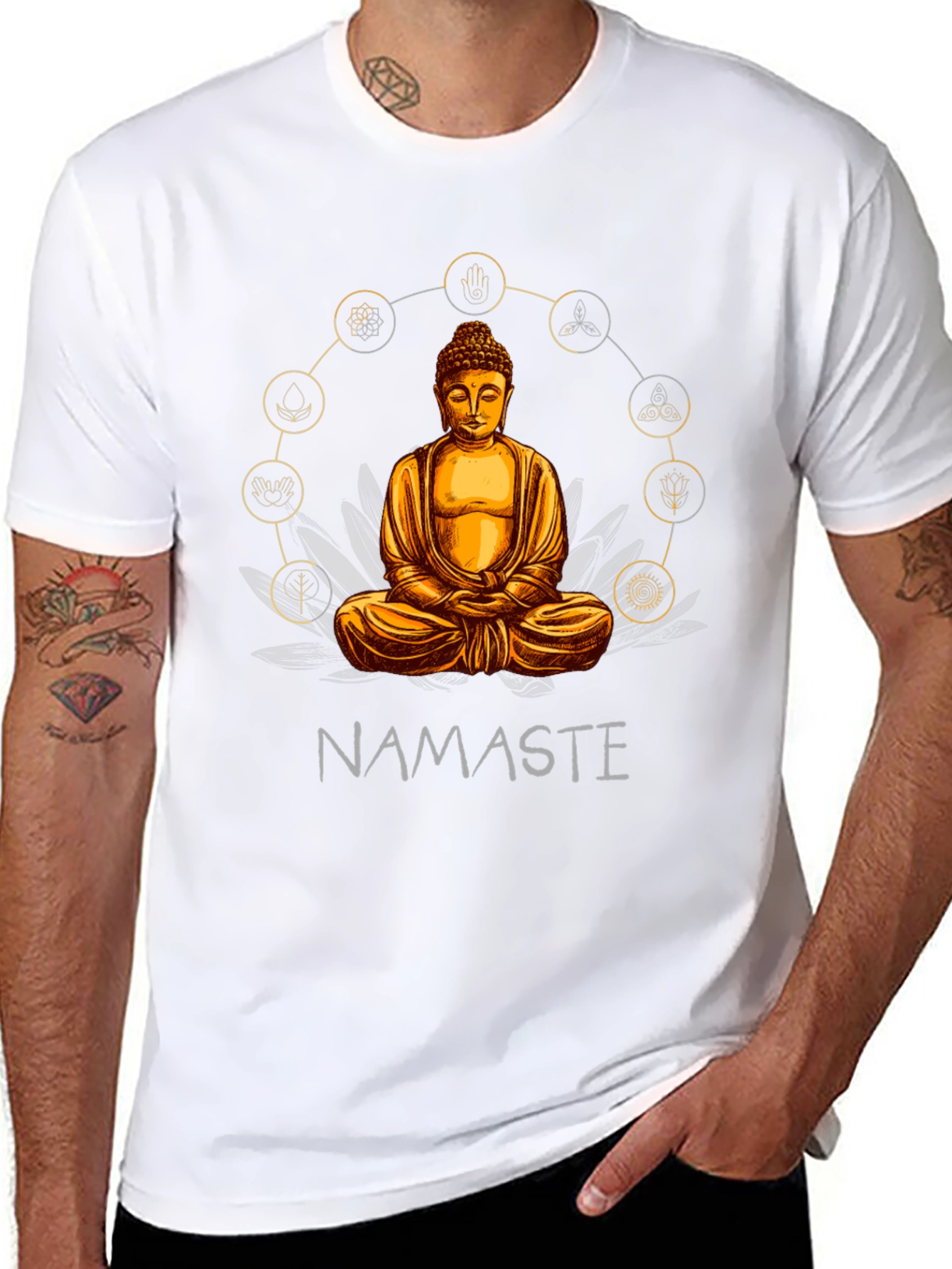 Namaste Buddha Graphic T-Shirt - Spiritual Yoga Tee