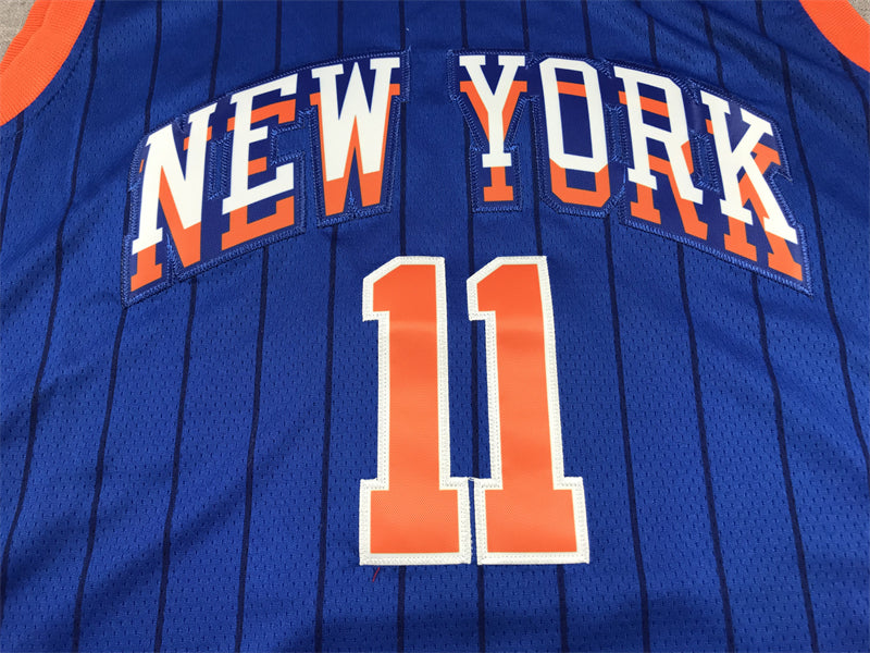 Men's New York Knicks Jalen Brunson #11 Blue 2023/24 Swingman Jerseys - City Edition