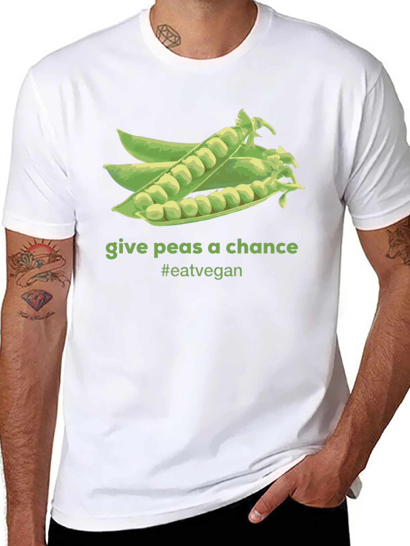 Give Peas A Chance Vegan T-Shirt