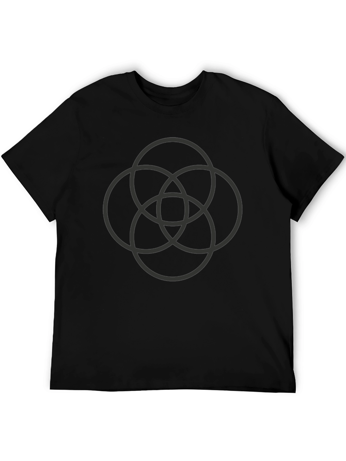 Geometric Circles Black T-Shirt