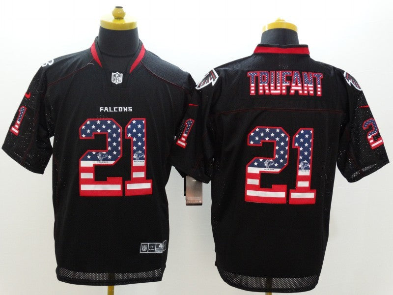 Men's Atlanta Falcons Desmond Trufant #21 Black Game Jerseys