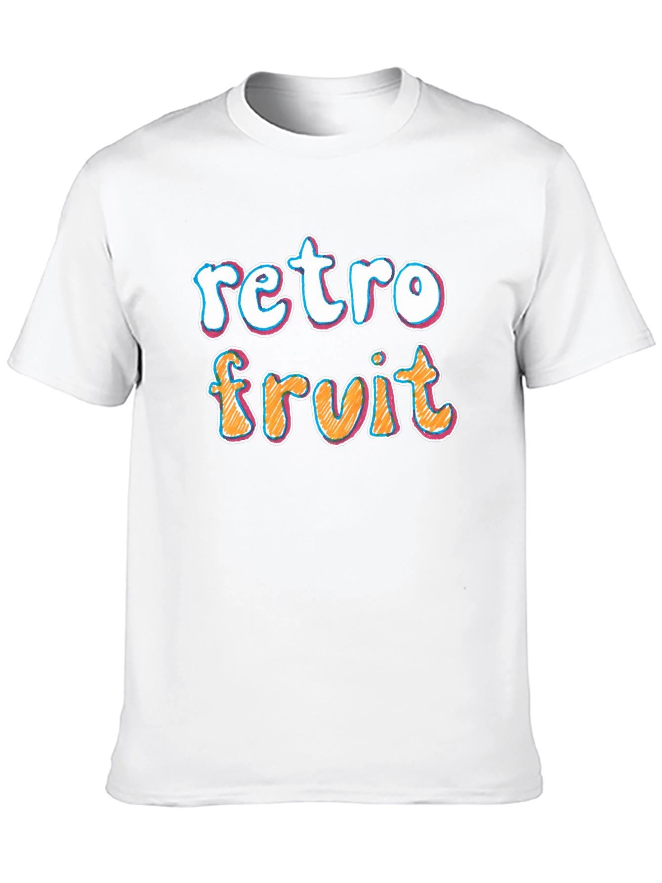 Retro Fruit Graphic Black T-Shirt