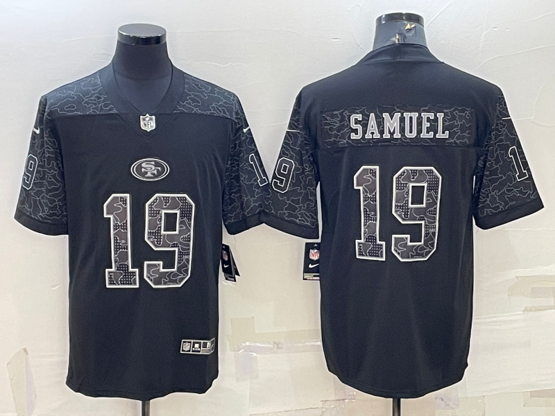Men's San Francisco 49ers Deebo Samuel #19 Black Retired Player RFLCTV Limited Jerseys