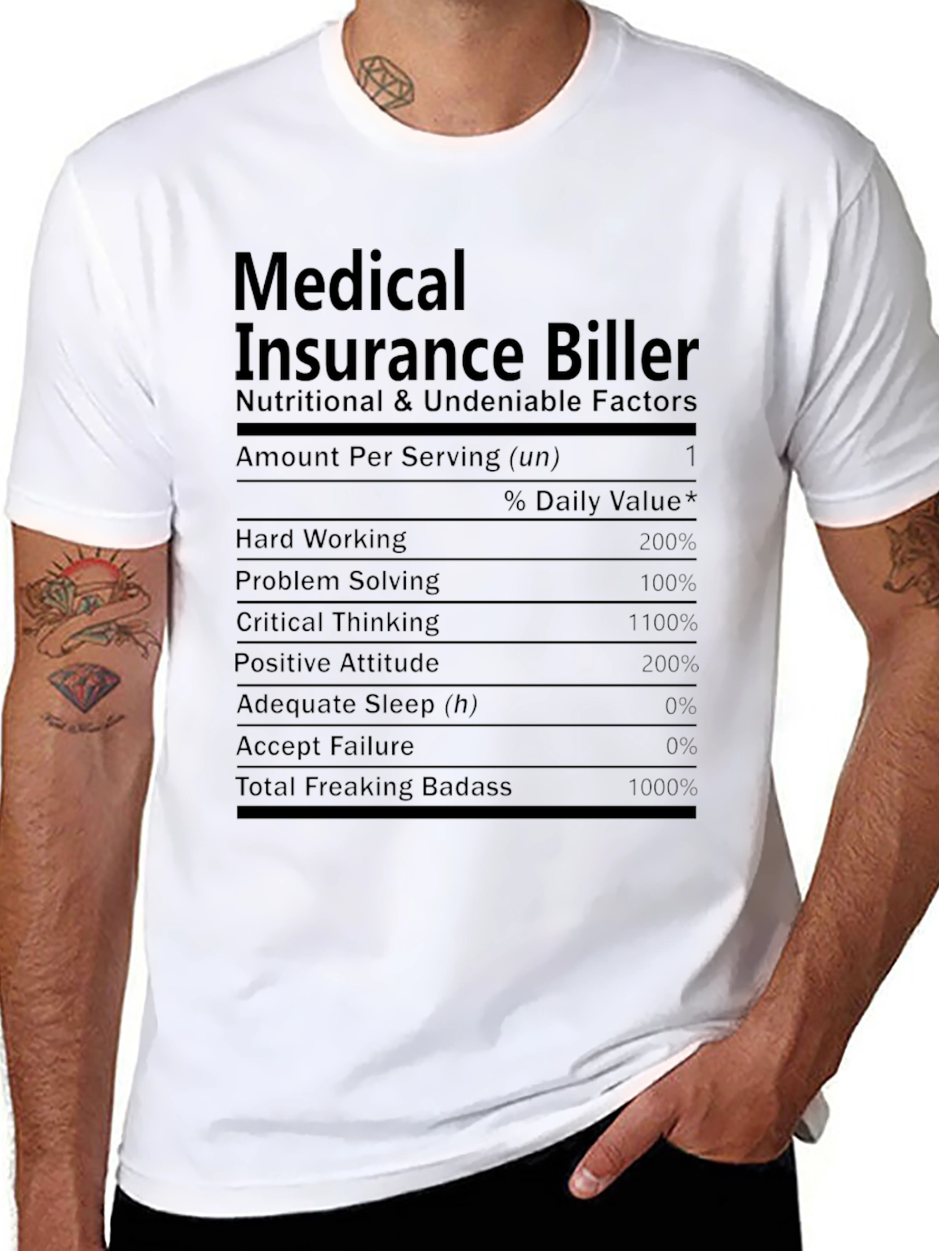 Medical Insurance Biller Nutrition Facts T-Shirt