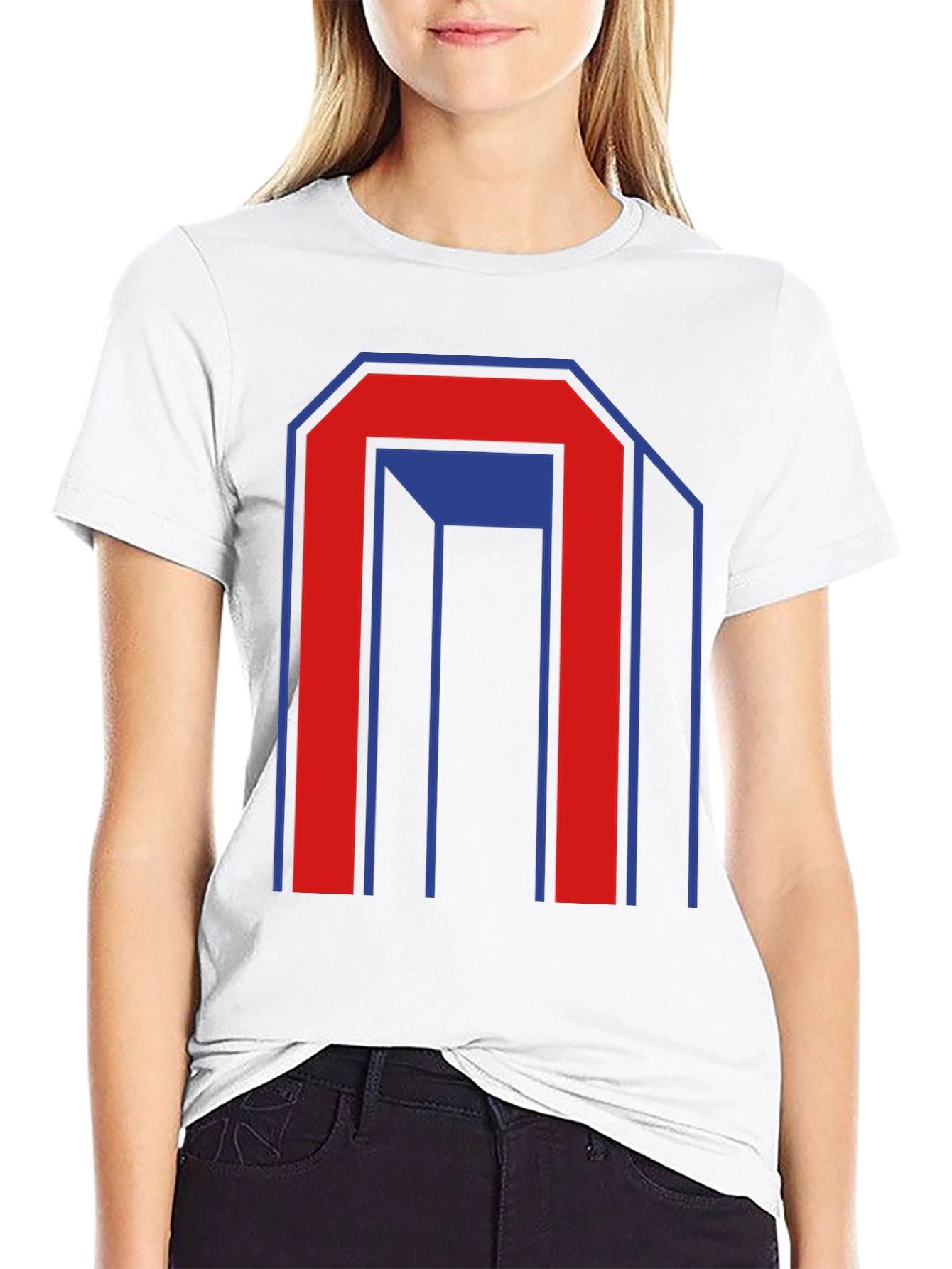 Geometric Graphic Print Mens Black T-Shirt