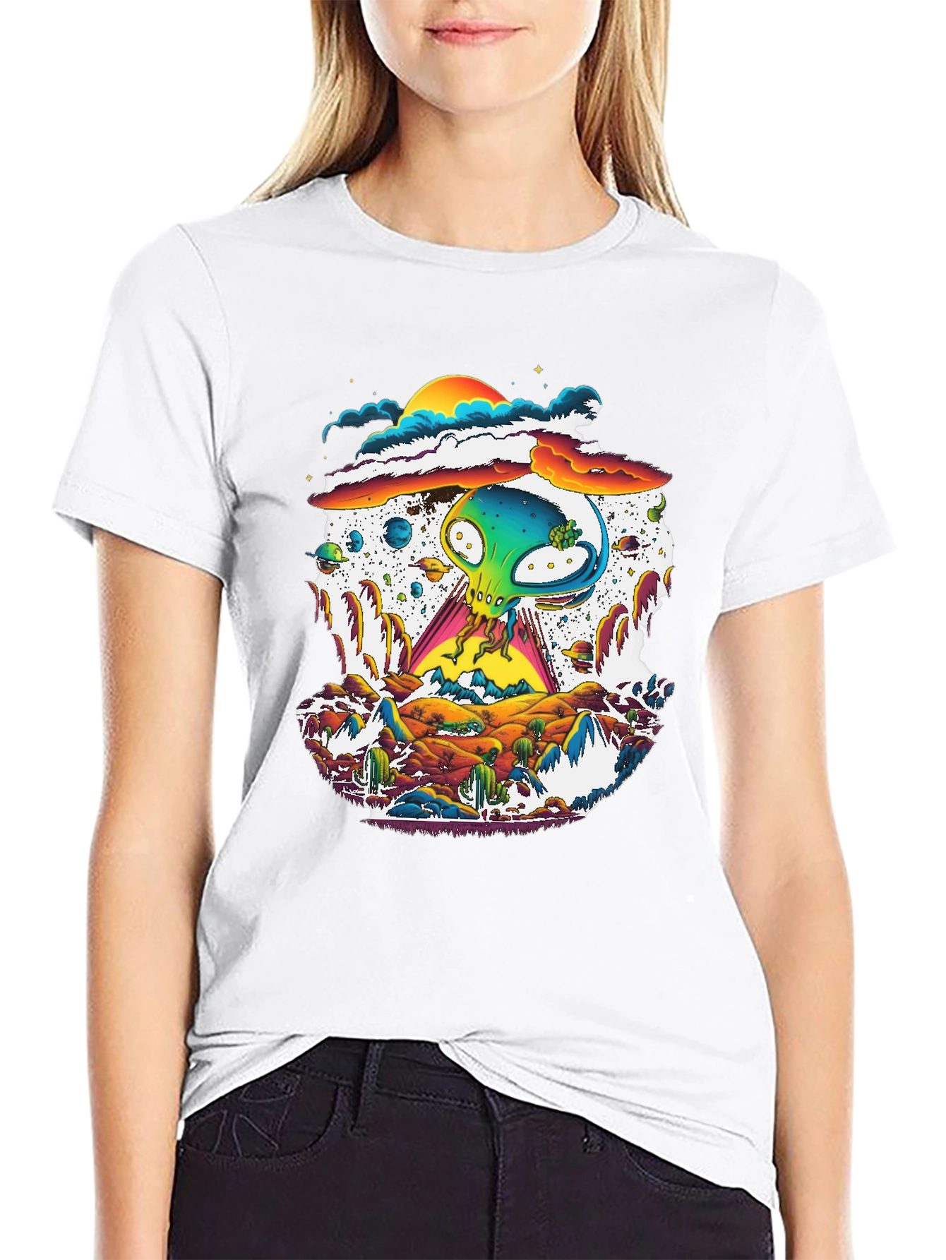 Alien Desert T-Shirt - UFO Graphic Tee