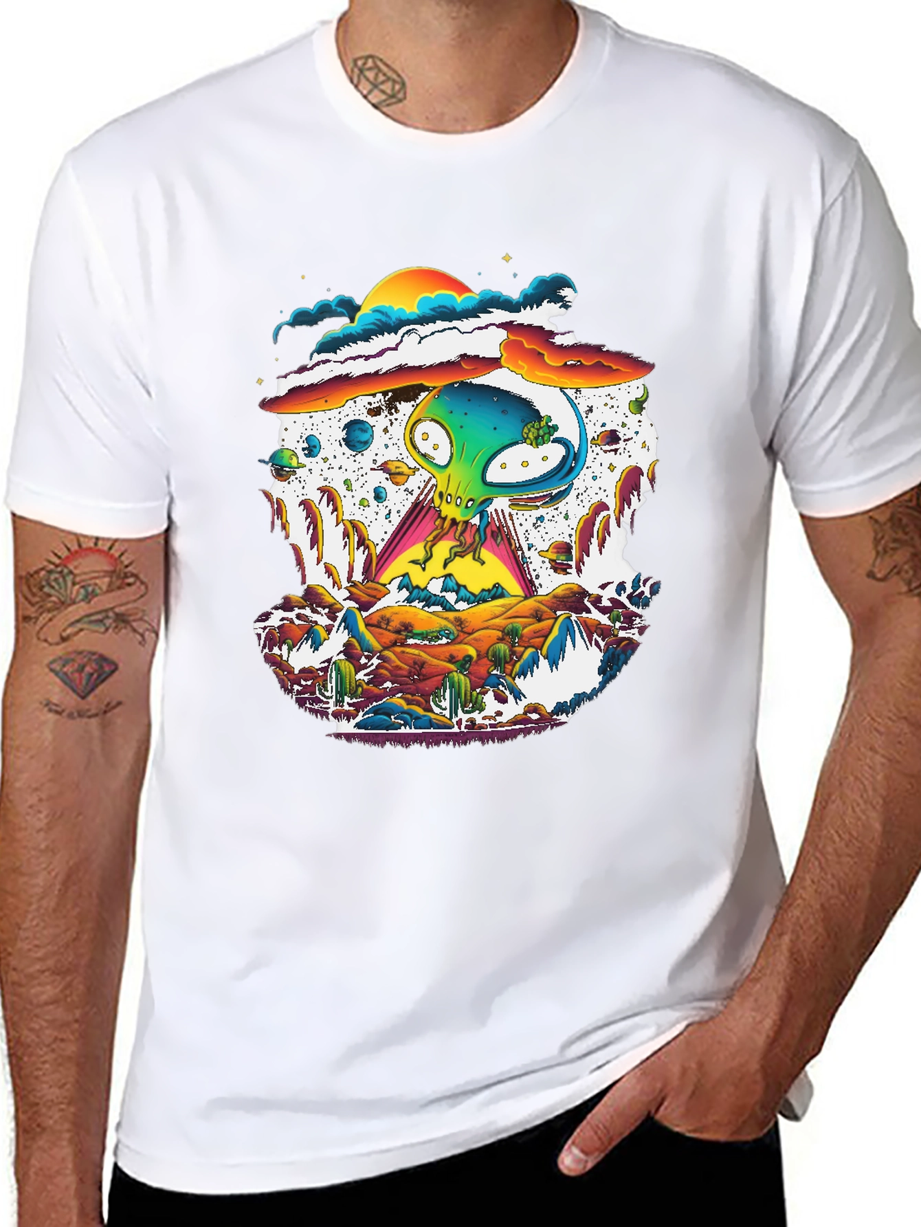 Alien Desert T-Shirt - UFO Graphic Tee