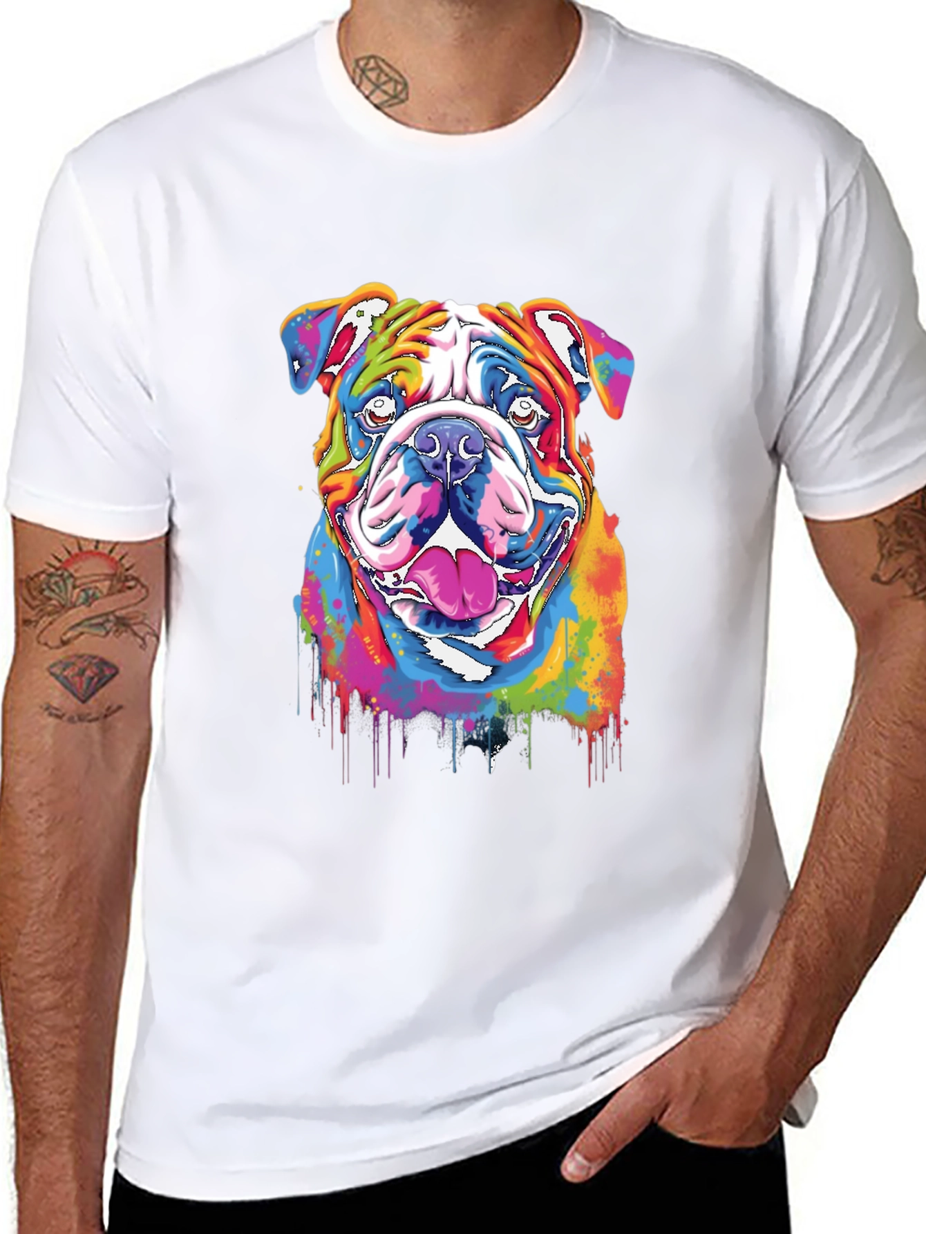 Rainbow Bulldog Graphic Tee