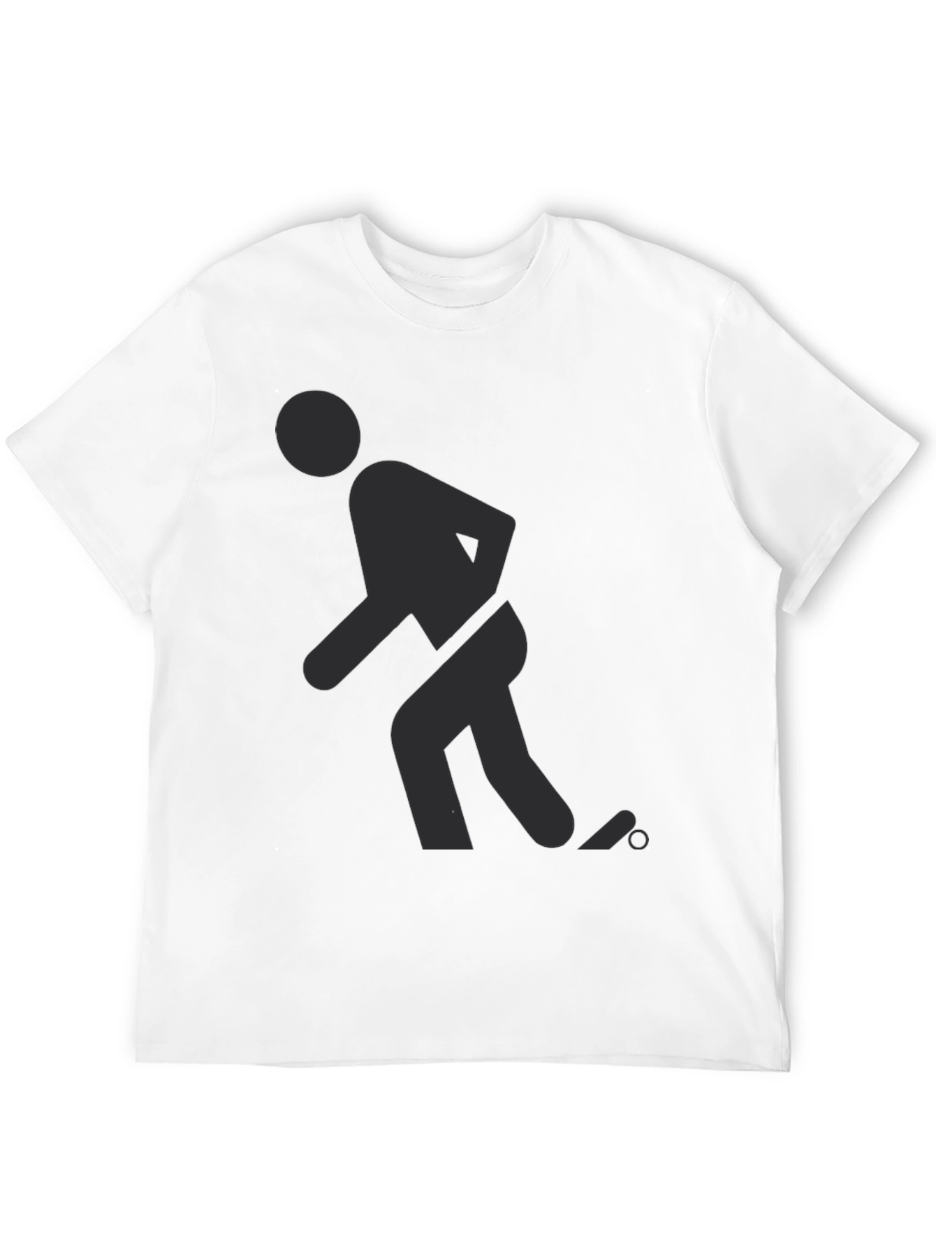 Funny T-Shirt Black Humor Bowler Stick Figure Design