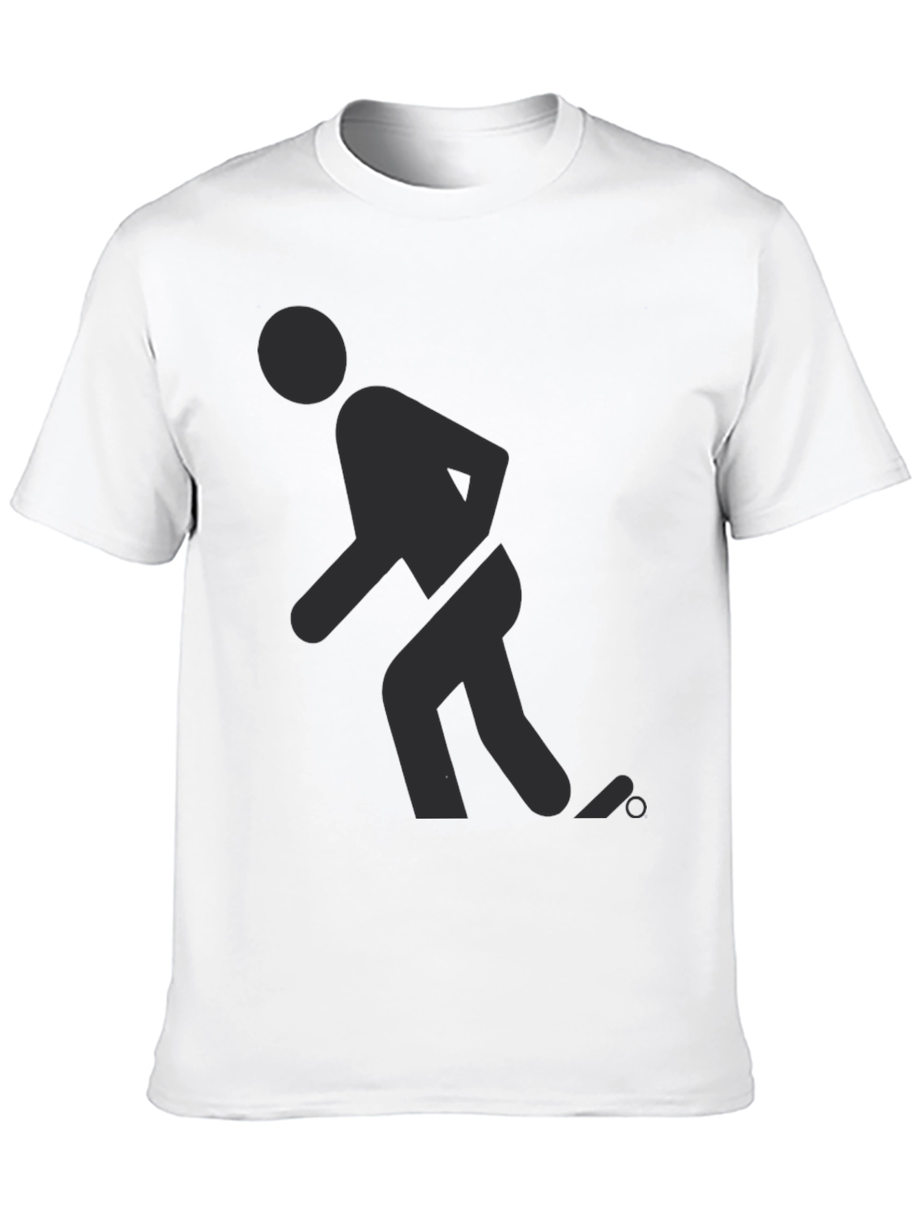 Funny T-Shirt Black Humor Bowler Stick Figure Design