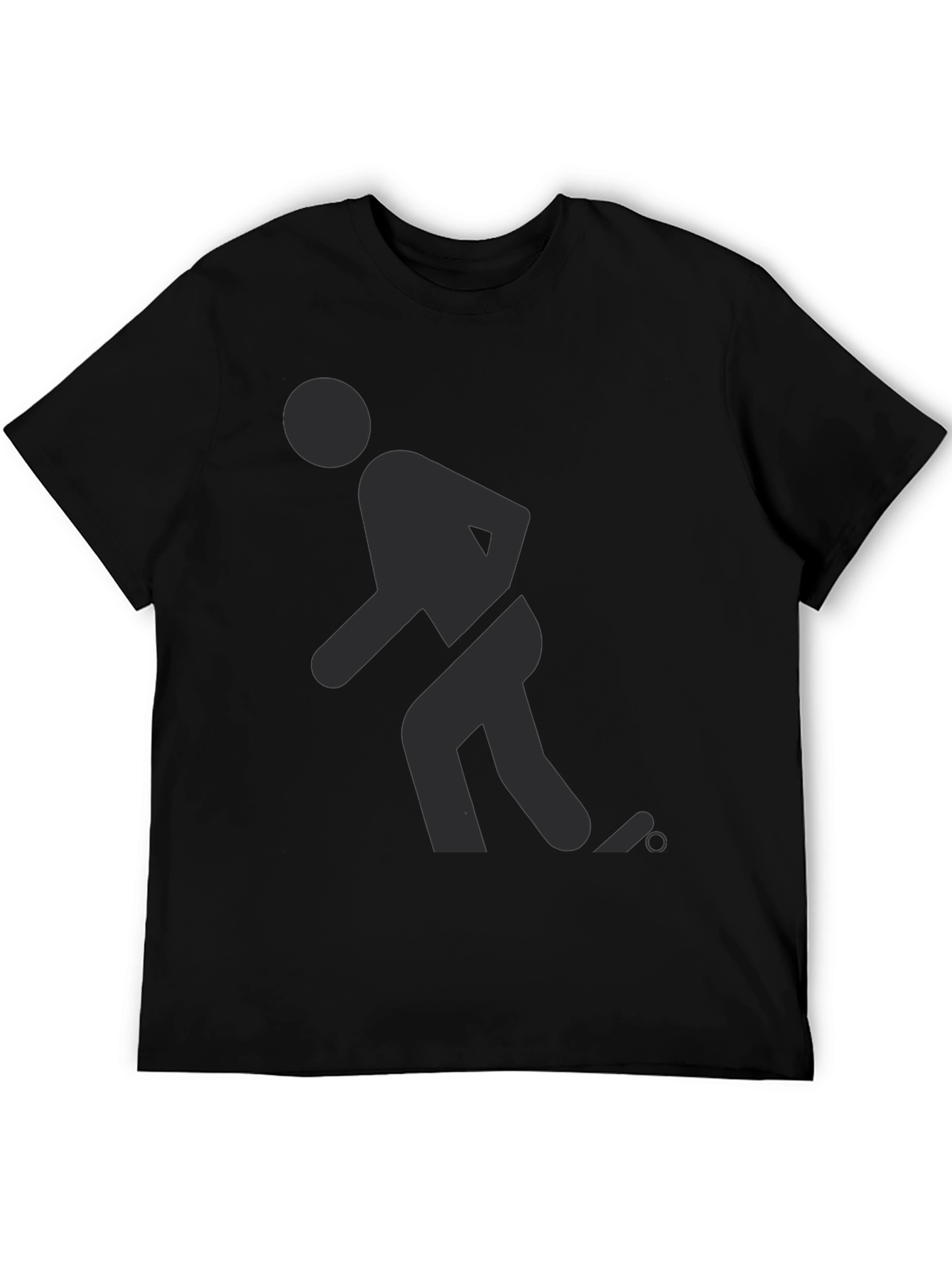 Funny T-Shirt Black Humor Bowler Stick Figure Design
