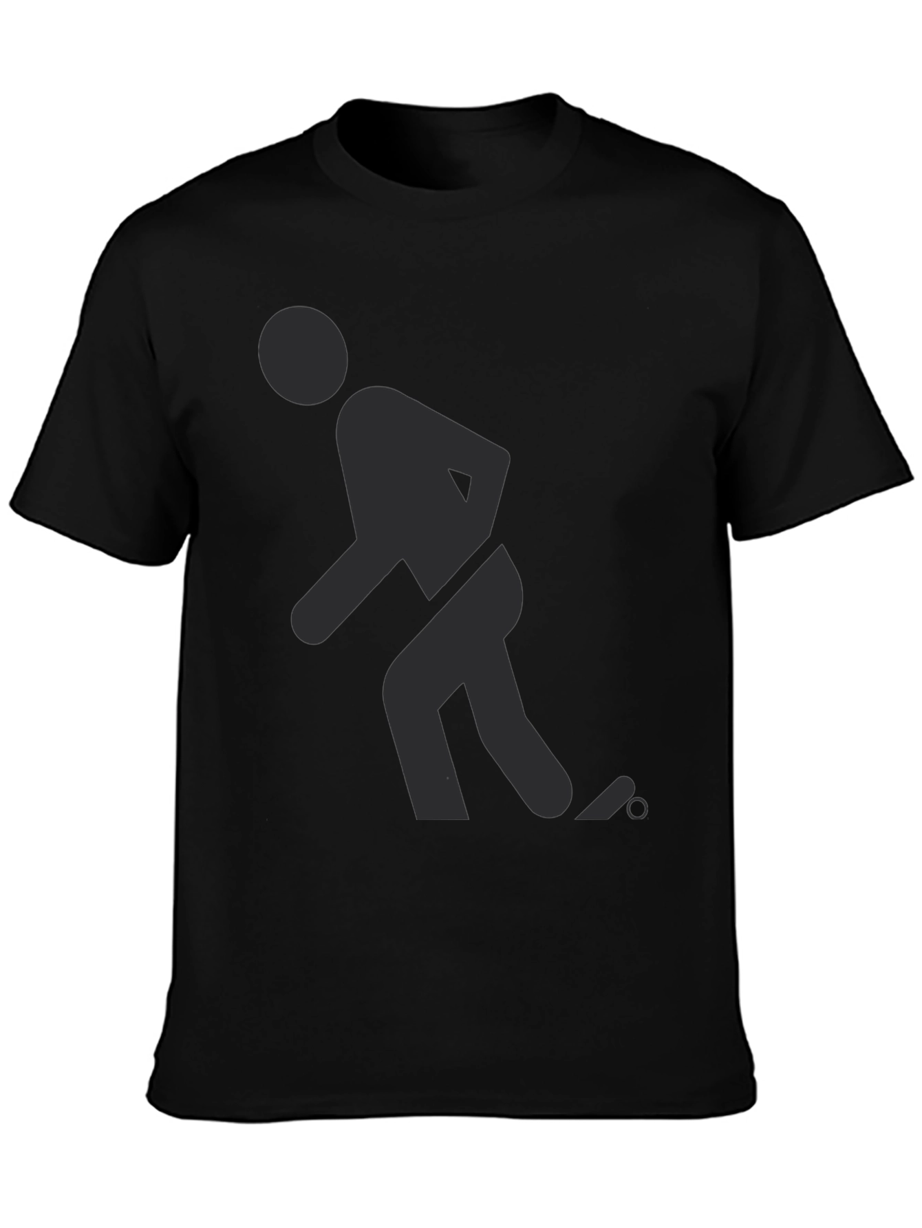 Funny T-Shirt Black Humor Bowler Stick Figure Design