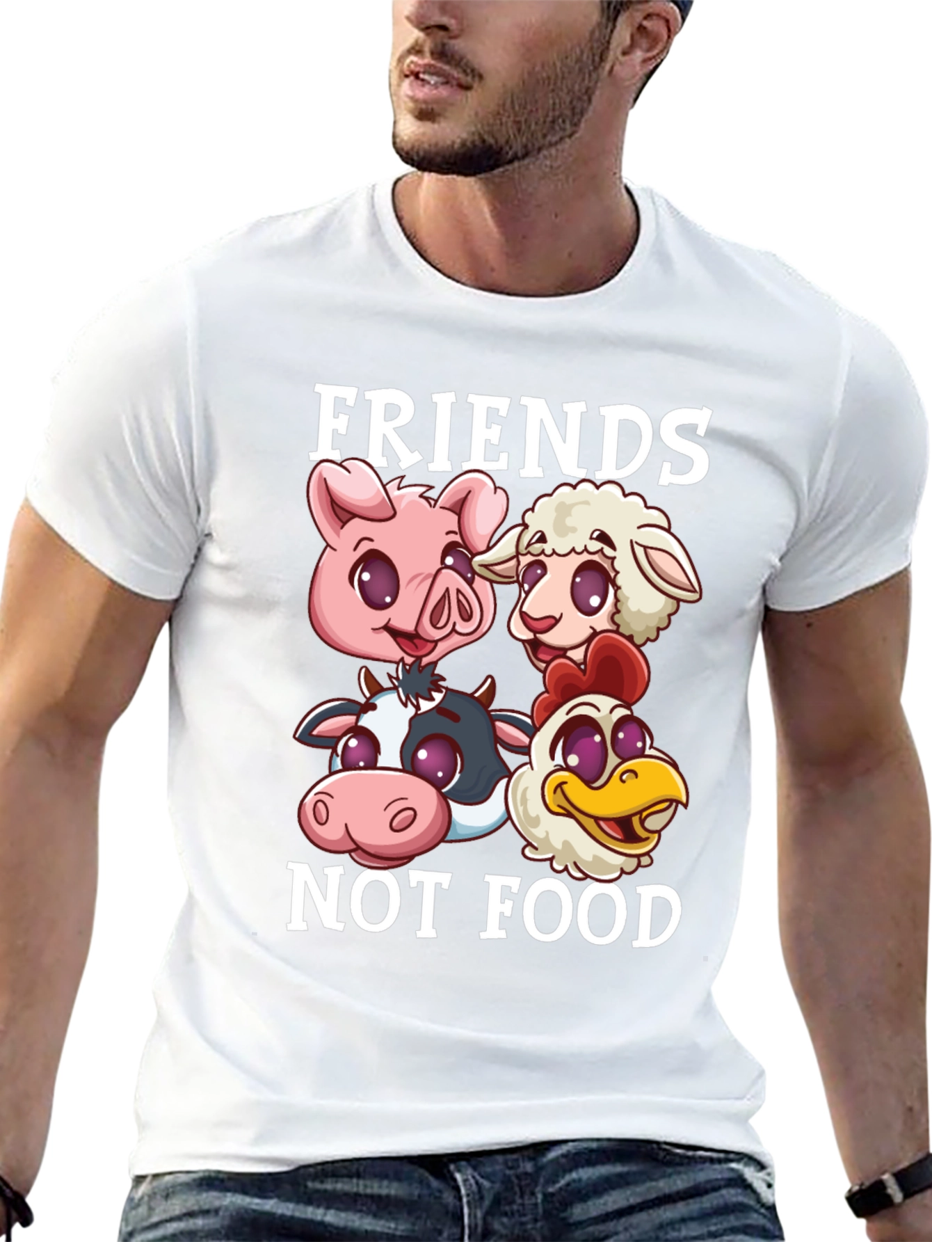 Vegan T-Shirt: Friends Not Food