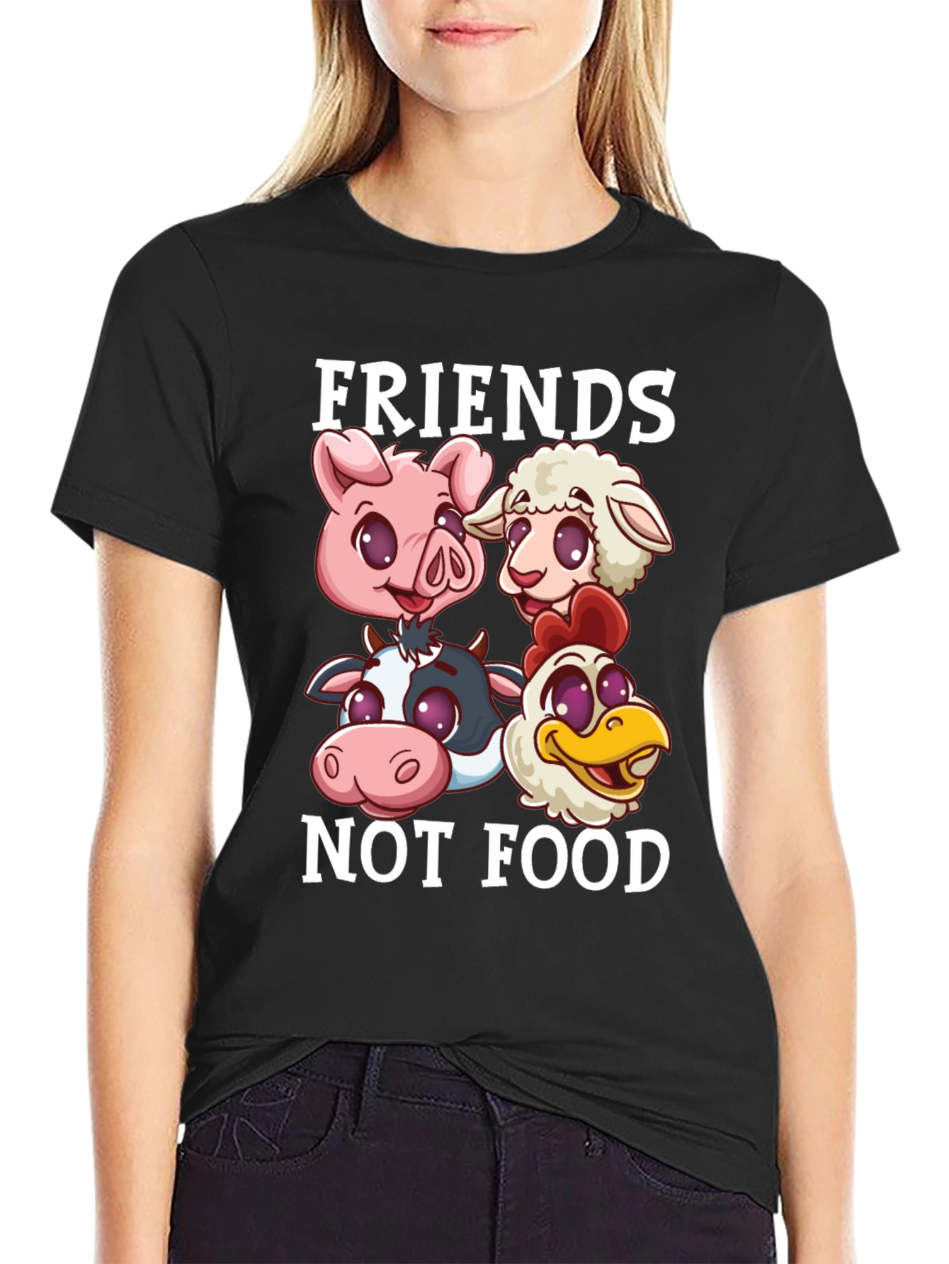Vegan T-Shirt: Friends Not Food