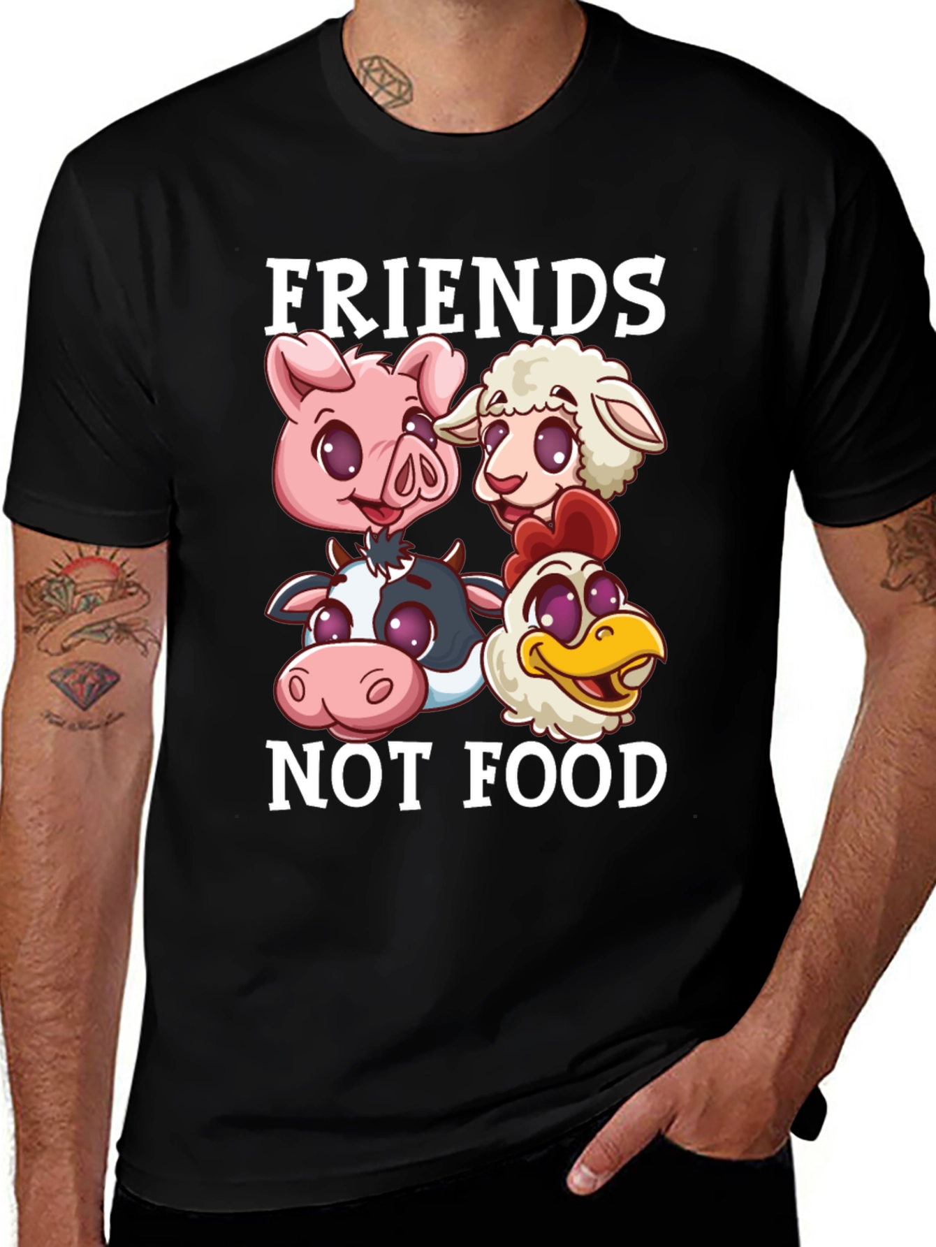Vegan T-Shirt: Friends Not Food