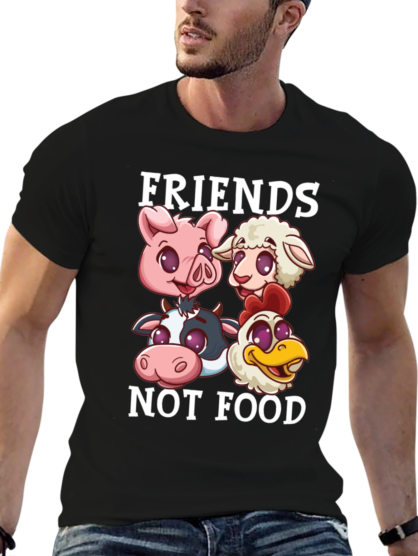 Vegan T-Shirt: Friends Not Food