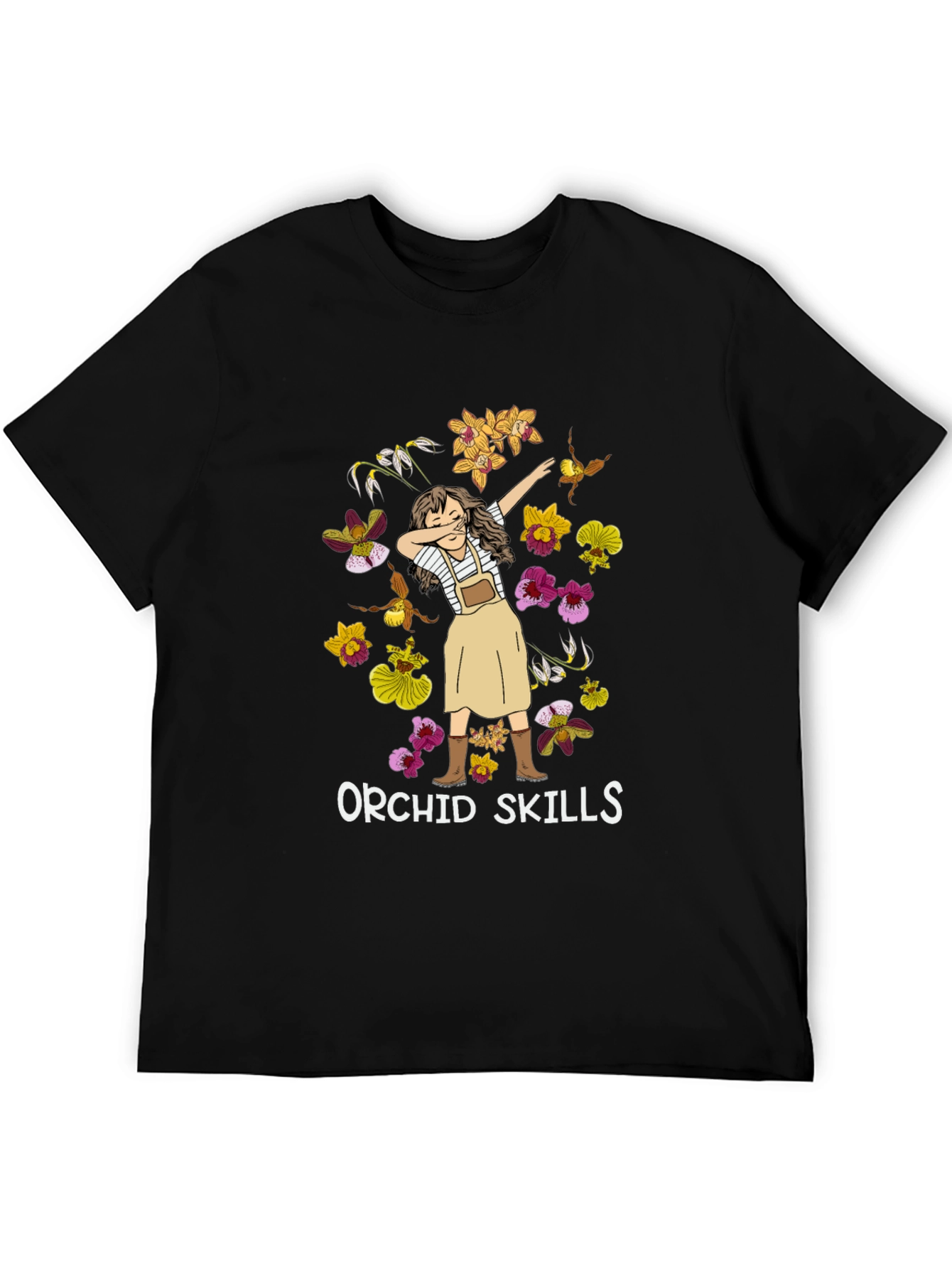 Orchid Skills T-Shirt - Botanical Dab Design