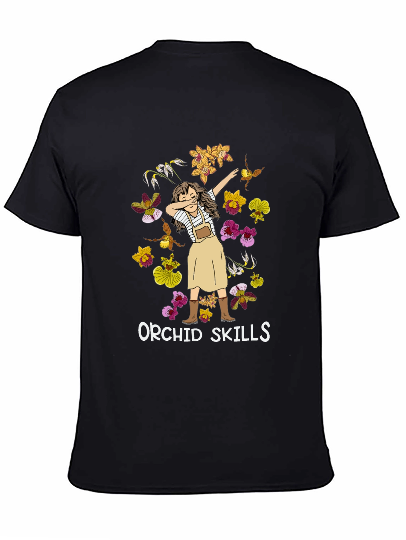 Orchid Skills T-Shirt - Botanical Dab Design