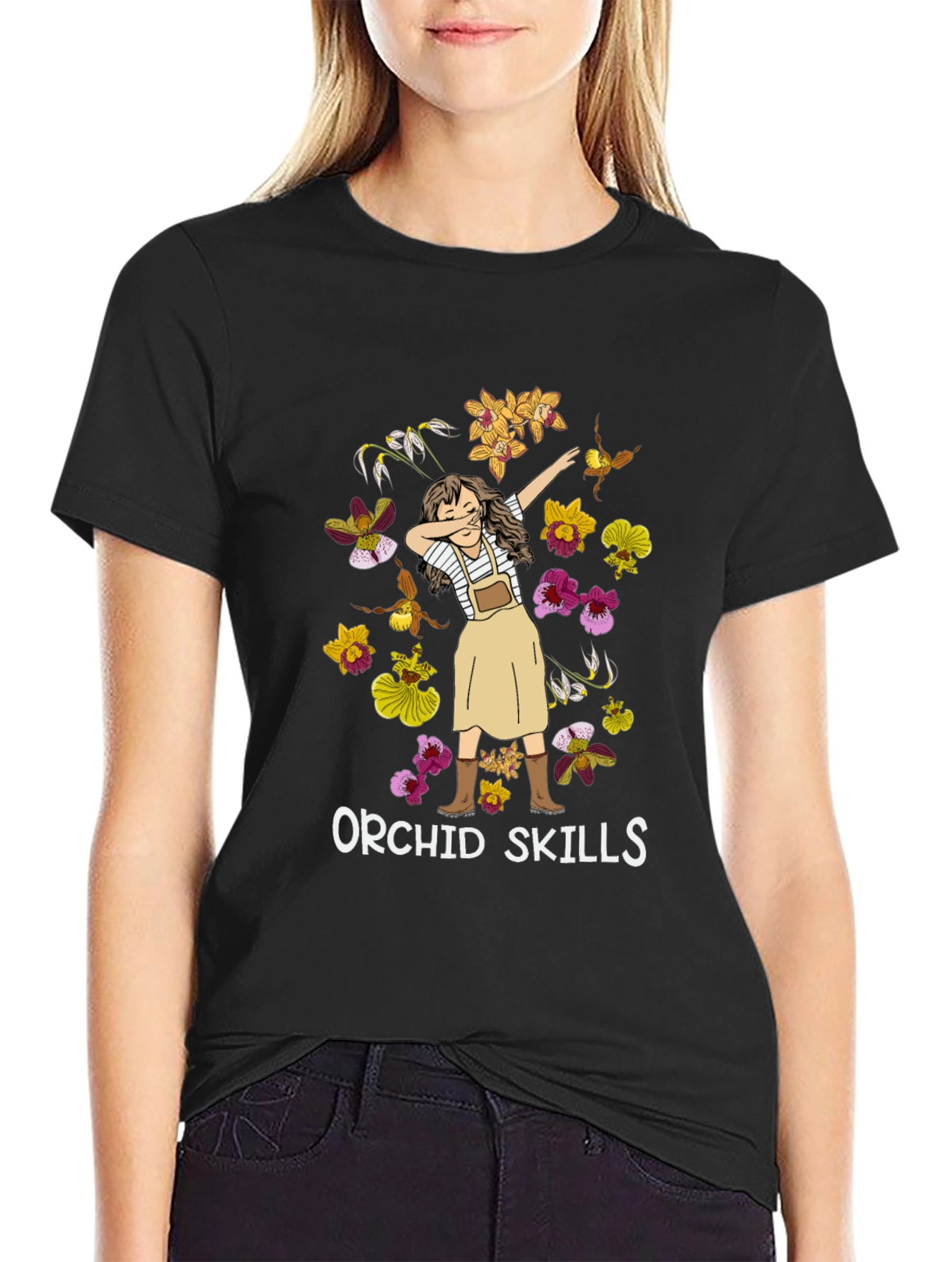 Orchid Skills T-Shirt - Botanical Dab Design