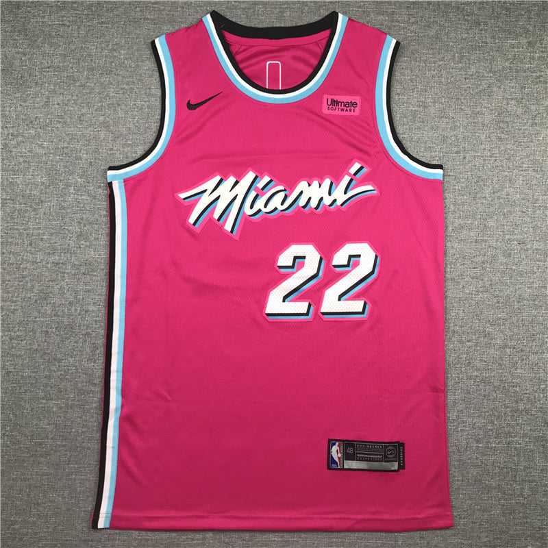 Men's Miami Heat Jimmy Butler #22 NBA Pink Swingman Jerseys