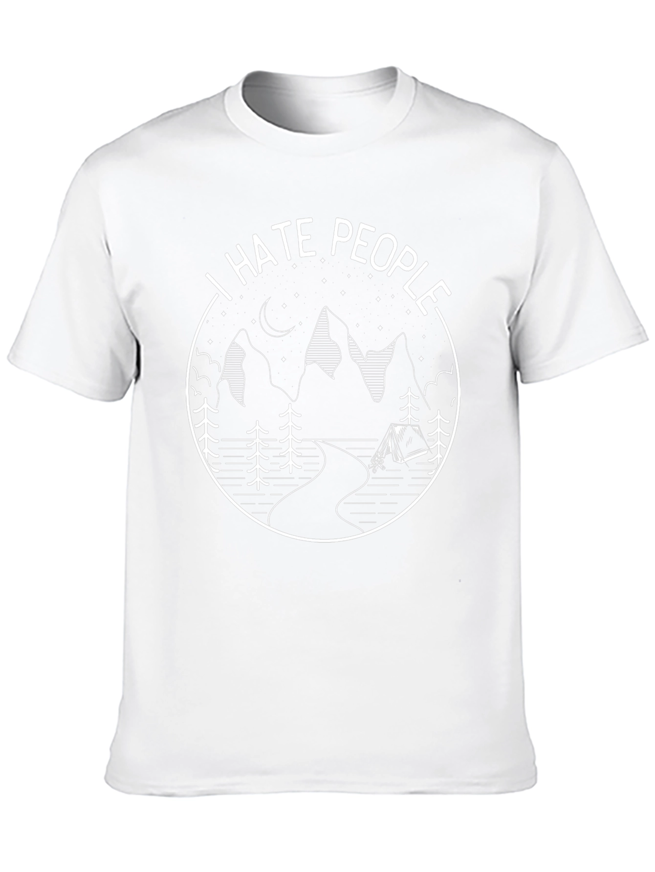 I Hate People Camping T-Shirt - Black
