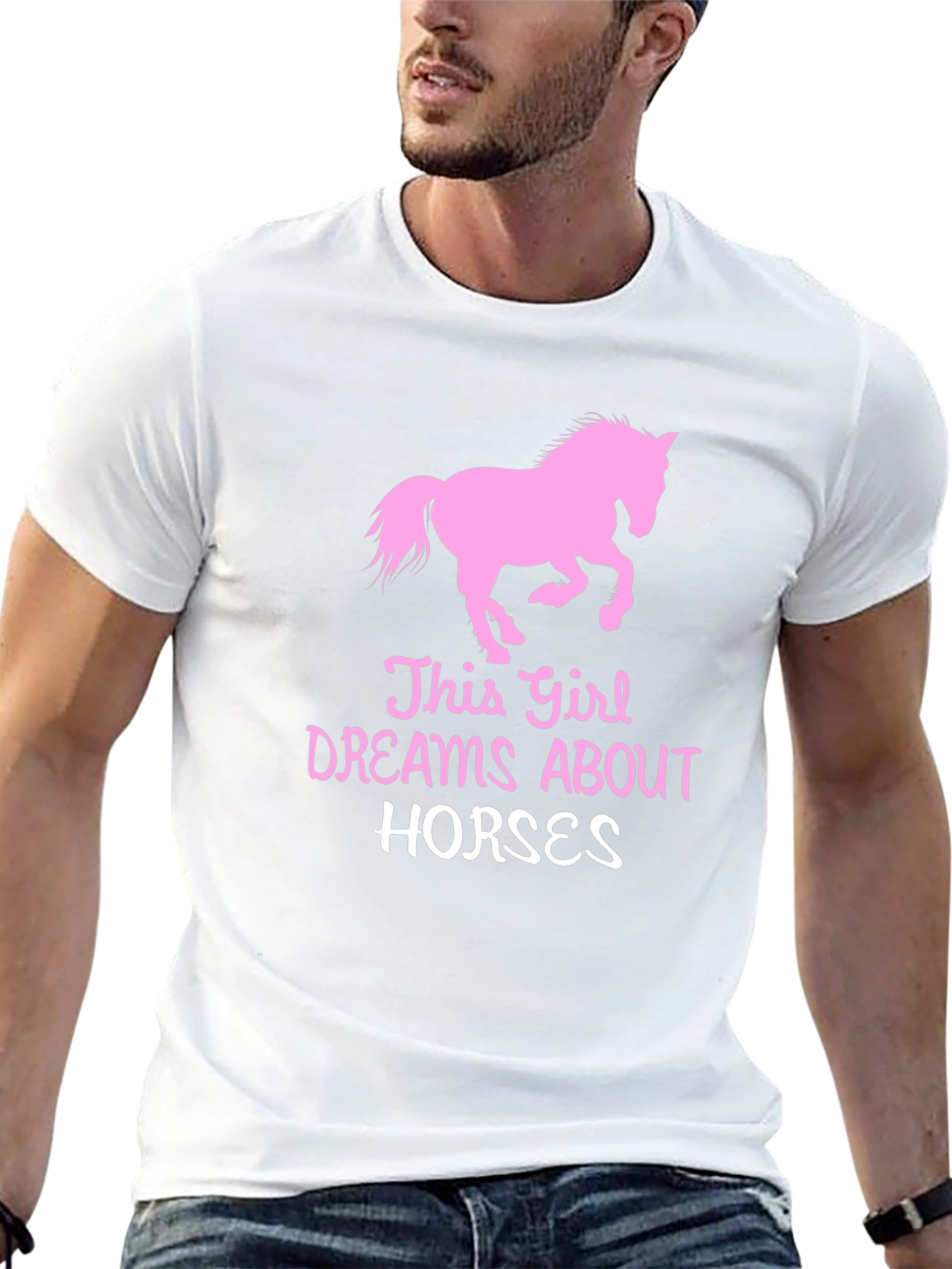 Girl Dreams of Horses Black T-Shirt