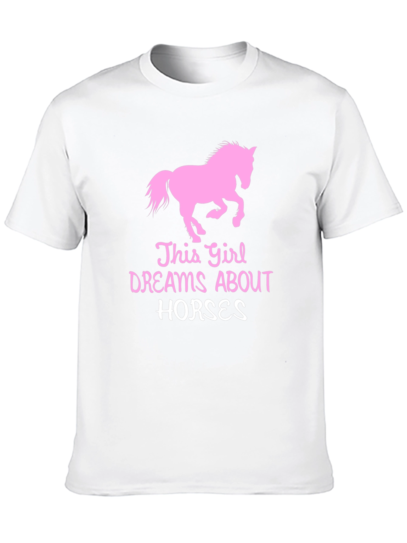 Girl Dreams of Horses Black T-Shirt