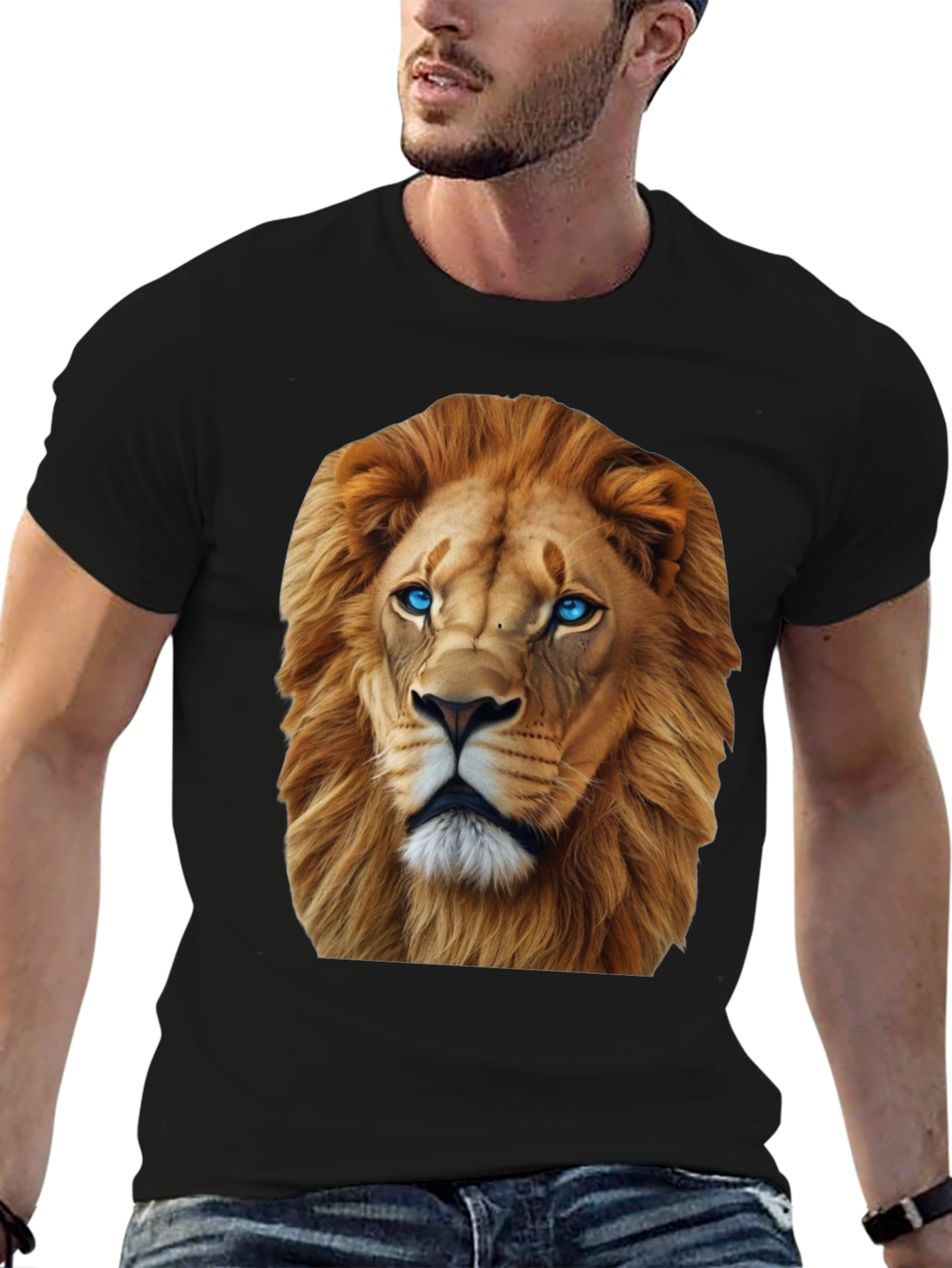 Lion Graphic Tee - Bold Animal Print