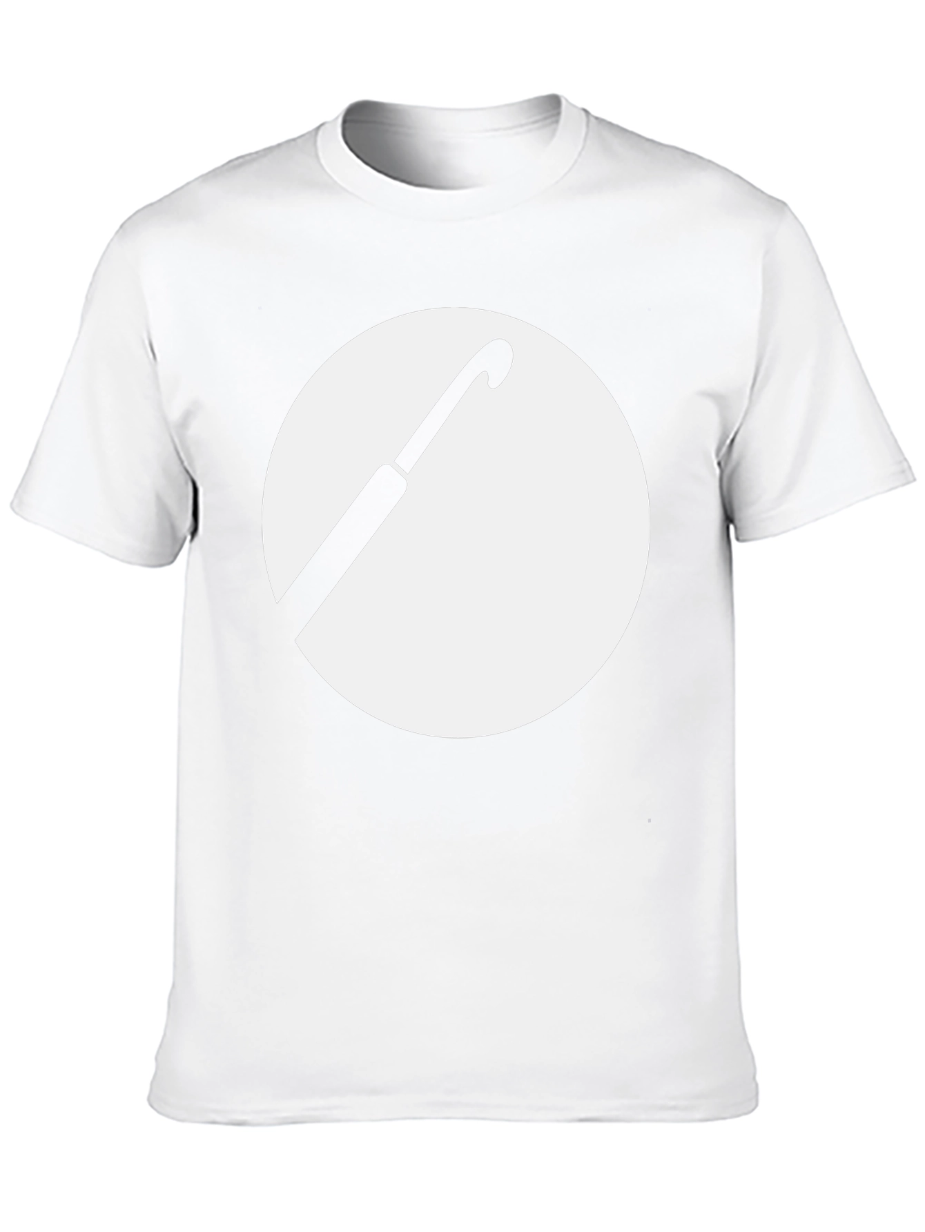 Black T-Shirt with Hook and Circle Graphic