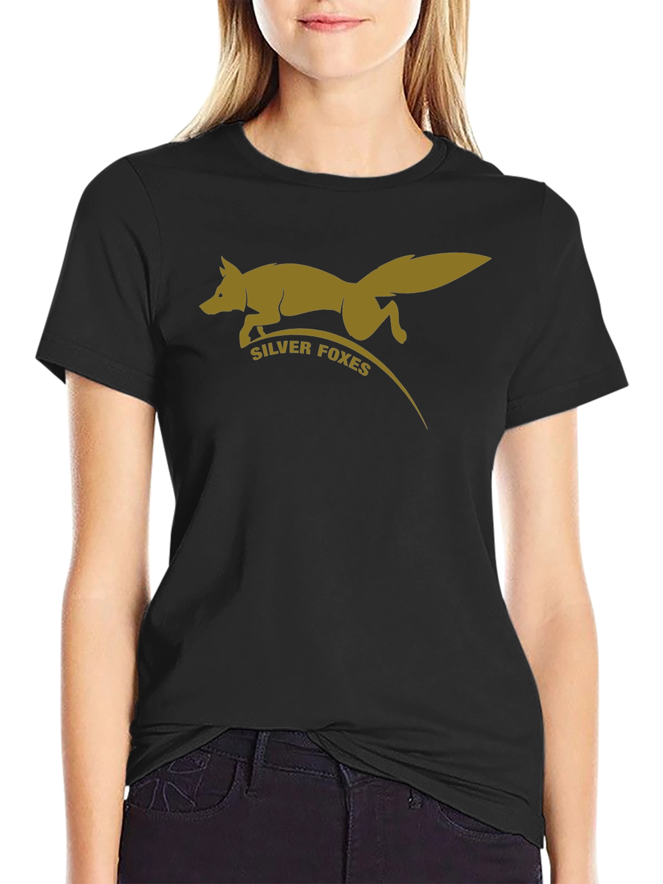 Silver Foxes Black Graphic Tee