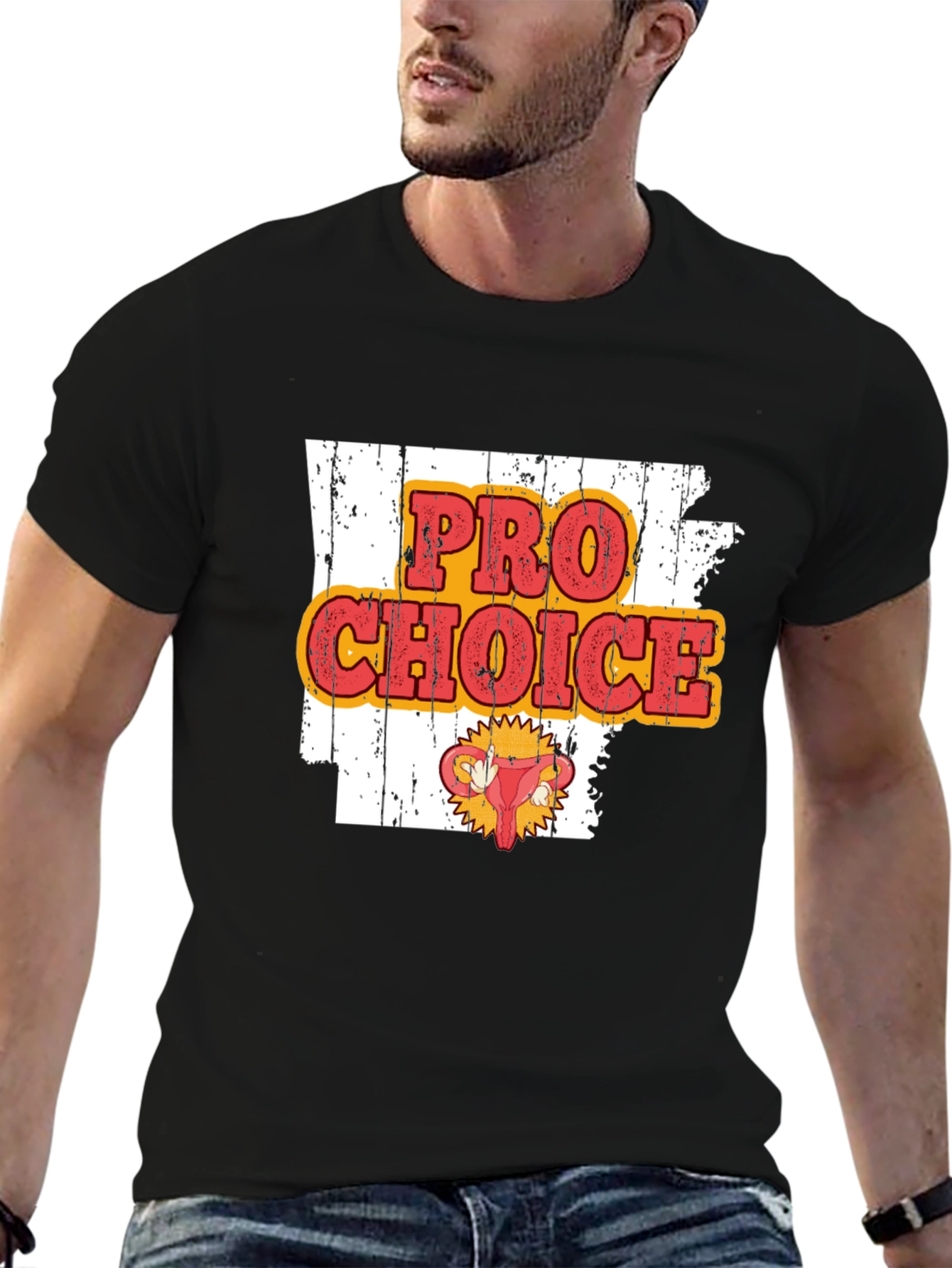 Pro-Choice Graphic Print Crew Neck Tee
