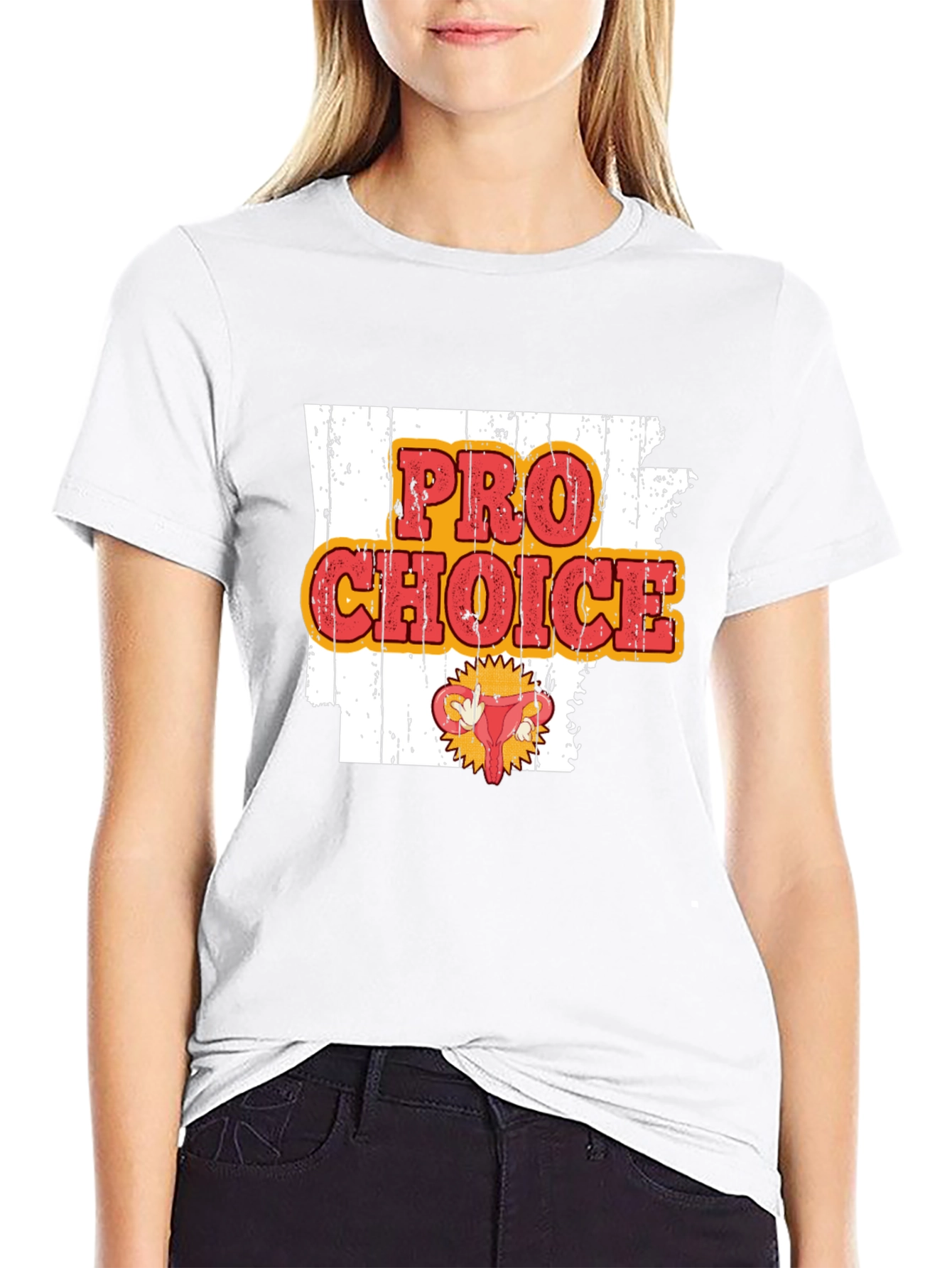 Pro-Choice Graphic Print Crew Neck Tee