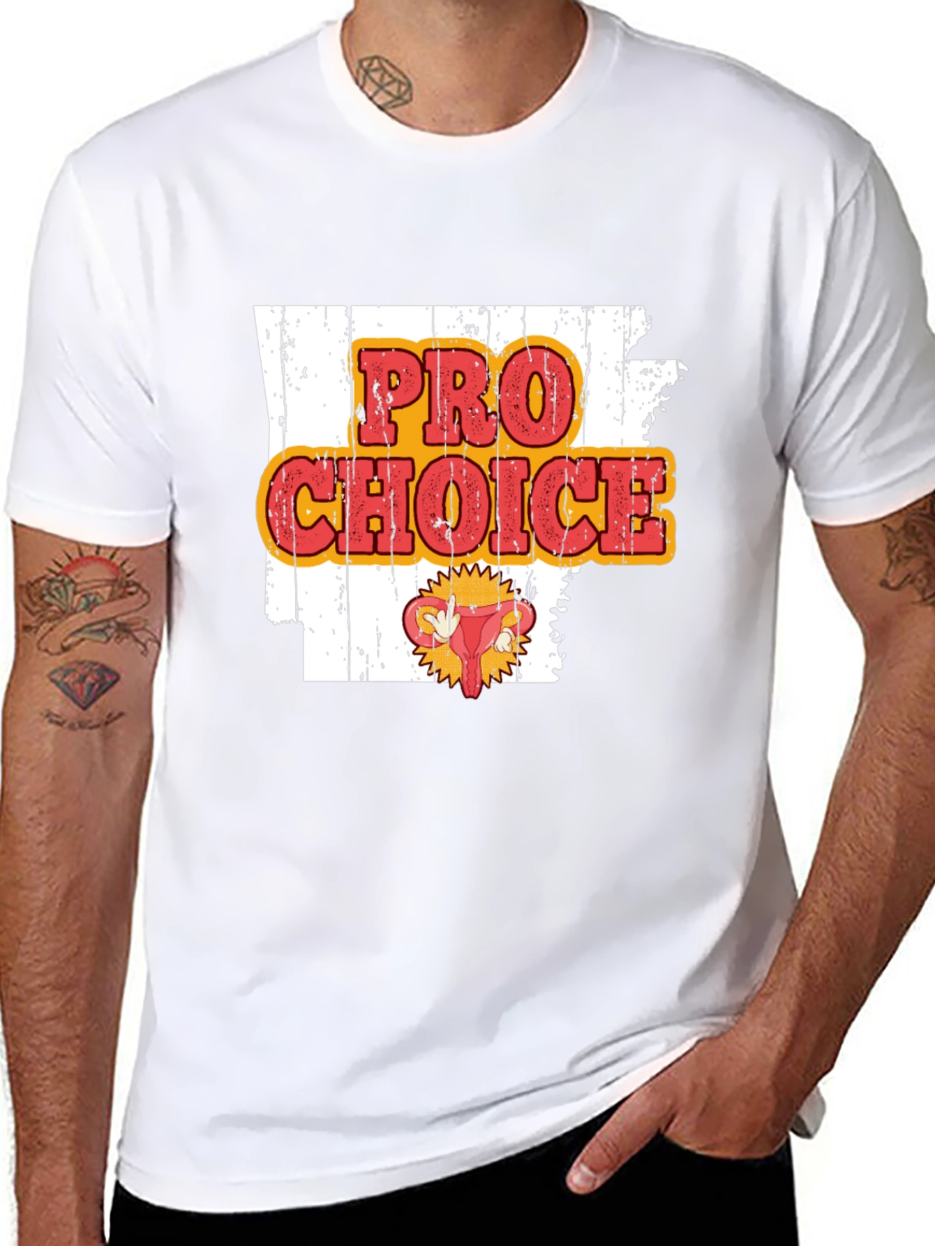 Pro-Choice Graphic Print Crew Neck Tee