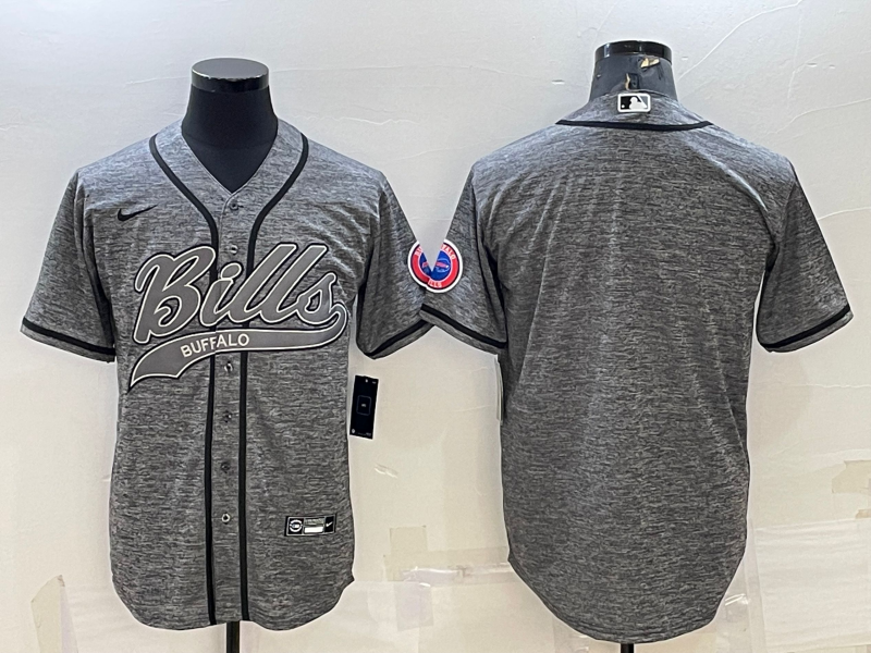 Men's Buffalo Bills Gray Game Blank Jerseys