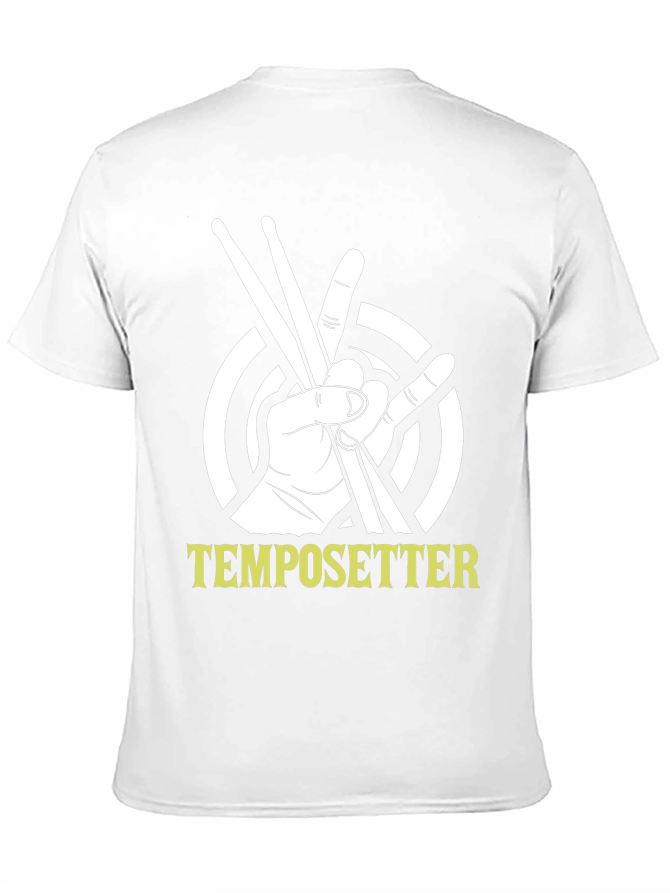 Tempo Setter T-Shirt - Drummer Hand Drumsticks Music Tee