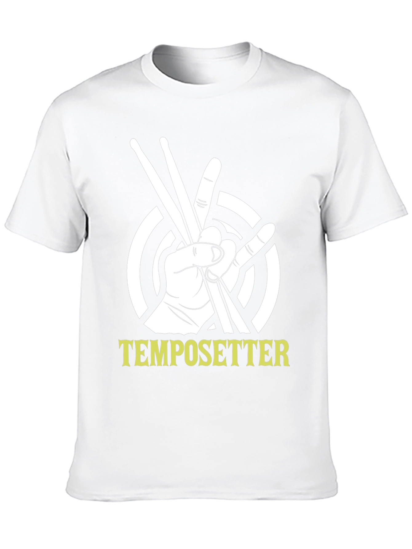 Tempo Setter T-Shirt - Drummer Hand Drumsticks Music Tee