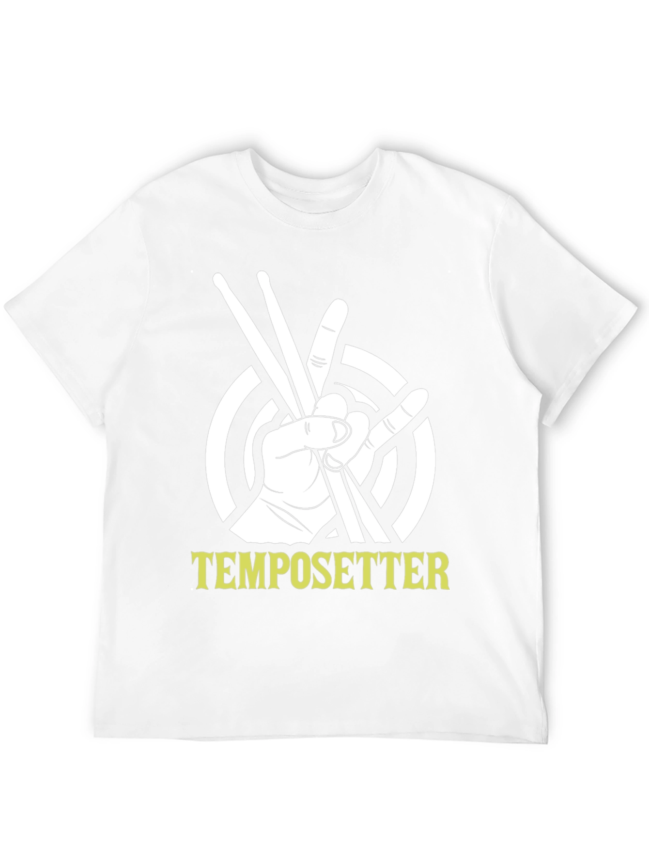 Tempo Setter T-Shirt - Drummer Hand Drumsticks Music Tee