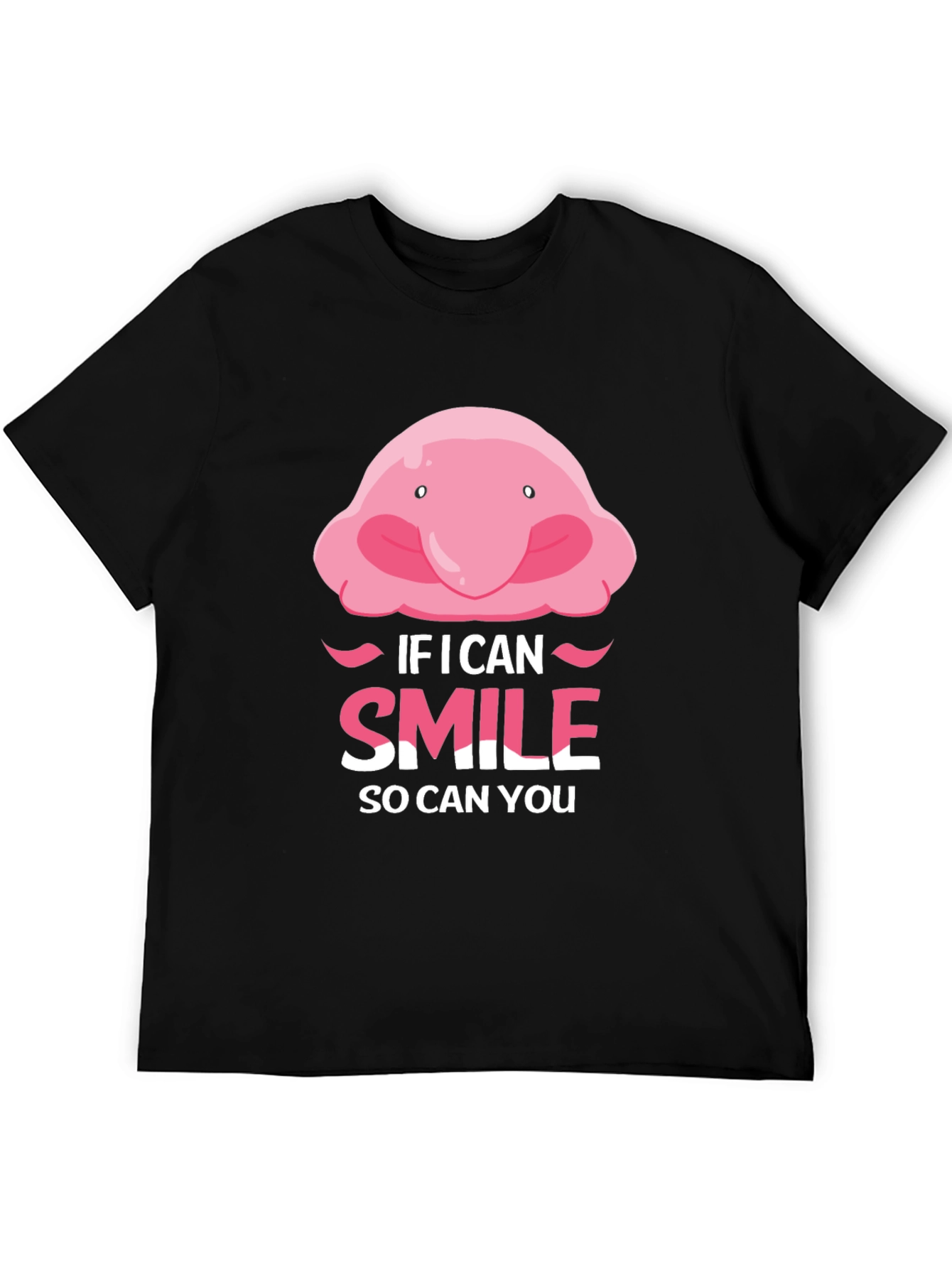 Funny Blobfish Smile T-Shirt - Motivational Tee