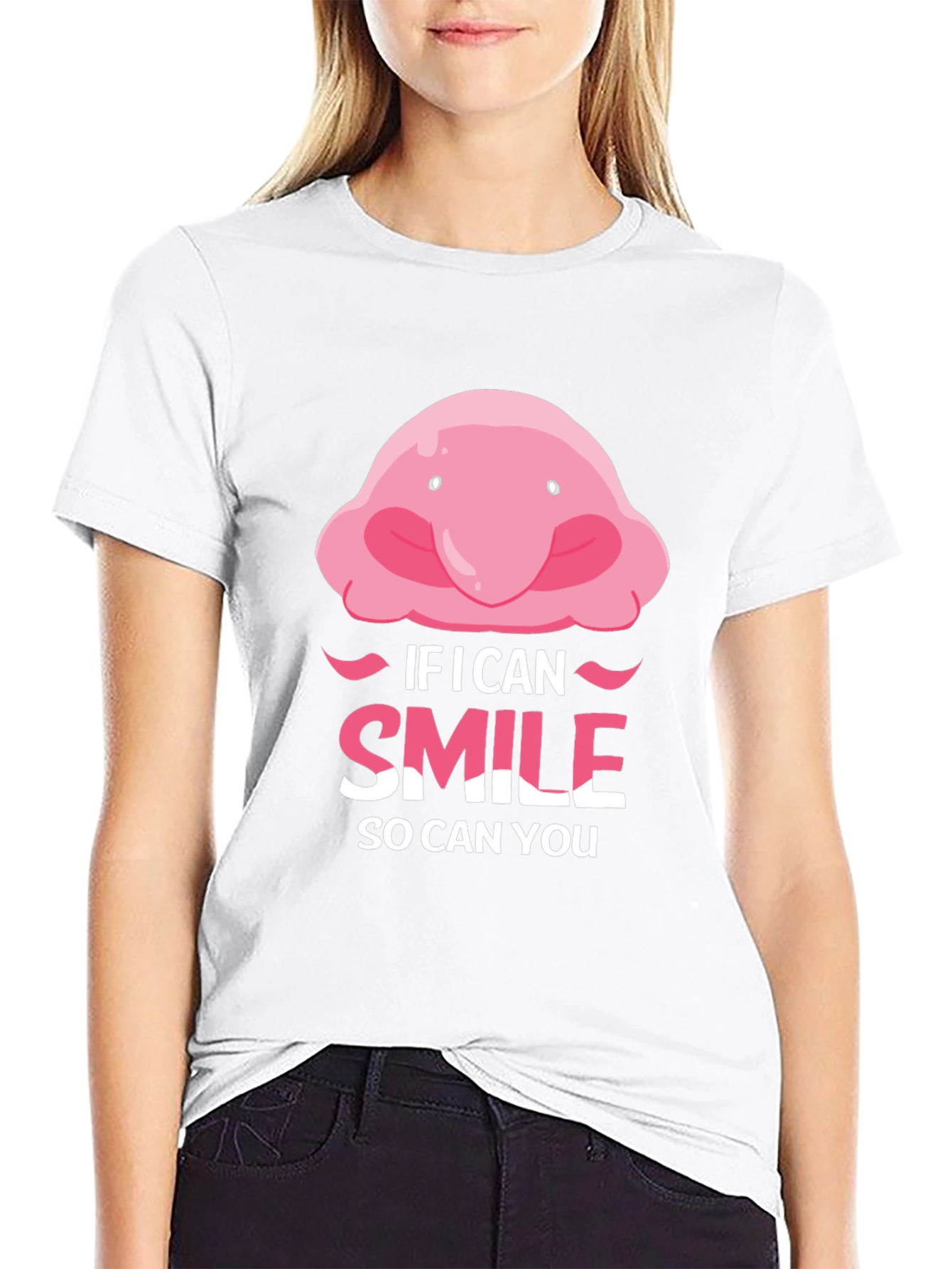 Funny Blobfish Smile T-Shirt - Motivational Tee