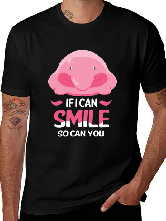 Funny Blobfish Smile T-Shirt - Motivational Tee