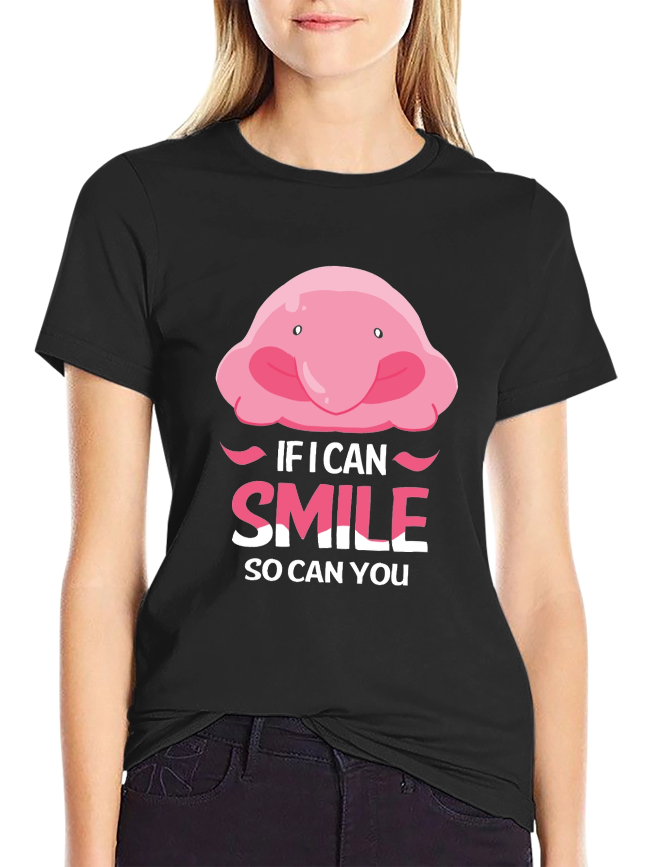 Funny Blobfish Smile T-Shirt - Motivational Tee