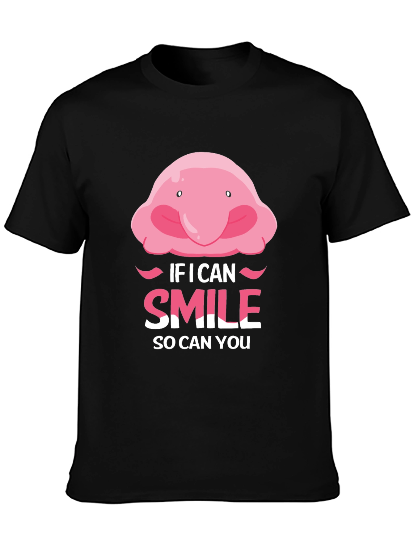 Funny Blobfish Smile T-Shirt - Motivational Tee