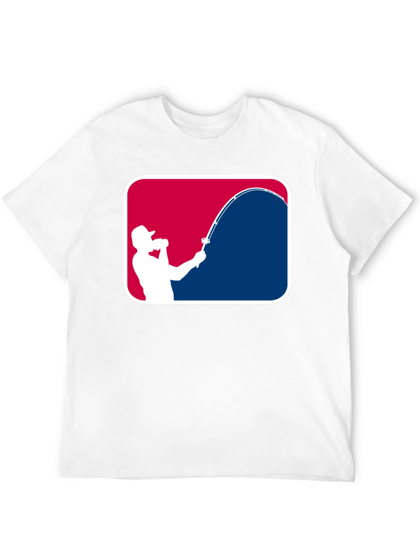 Fishing Silhouette Graphic Tee - Black Cotton Casual Shirt