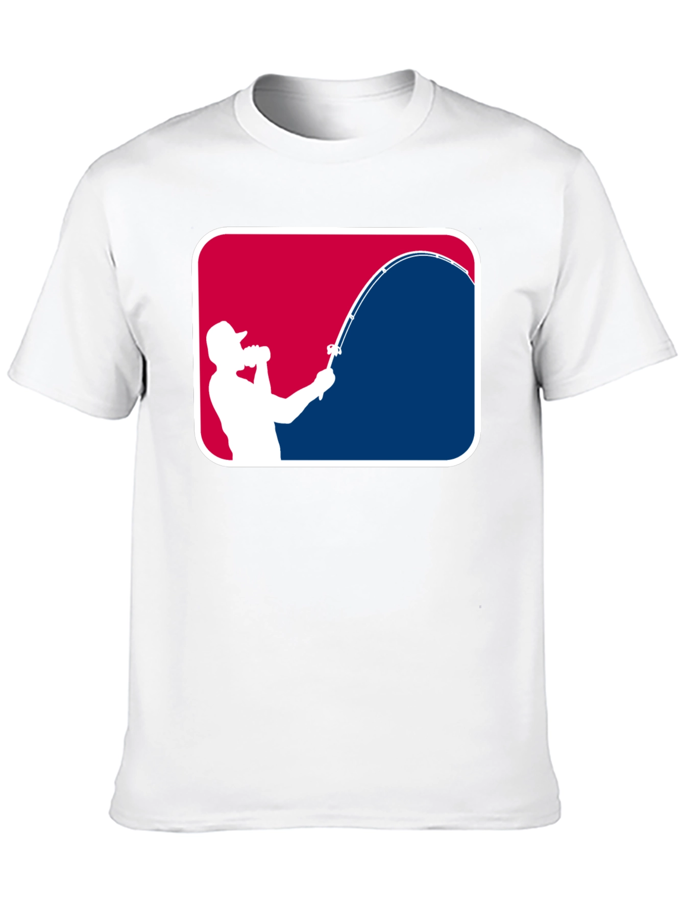 Fishing Silhouette Graphic Tee - Black Cotton Casual Shirt
