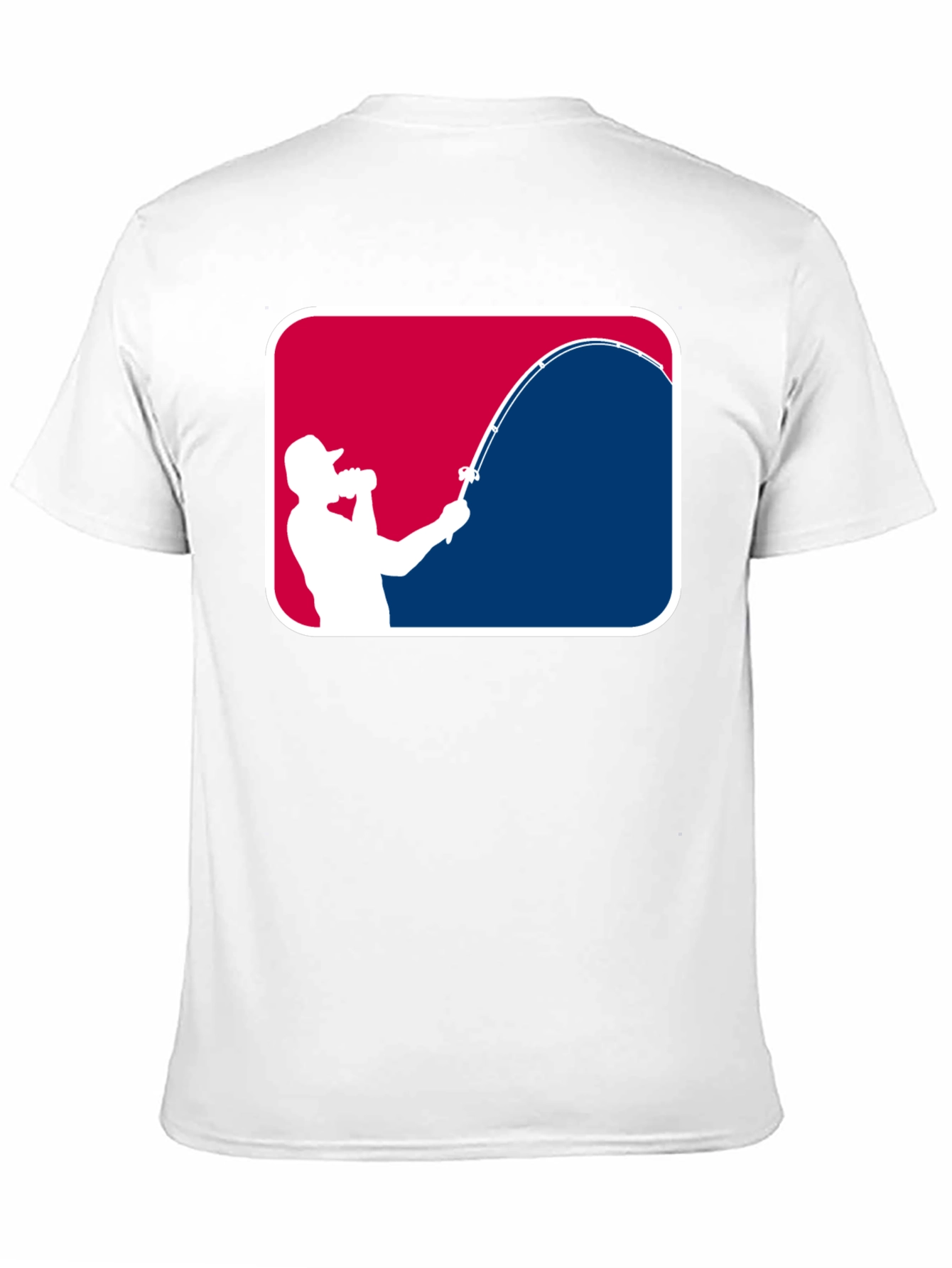 Fishing Silhouette Graphic Tee - Black Cotton Casual Shirt