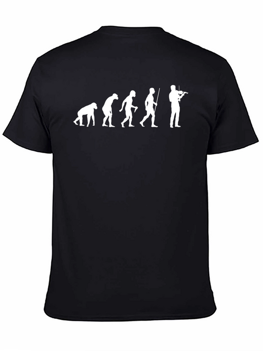 Evolution of Violinist Black T-Shirt